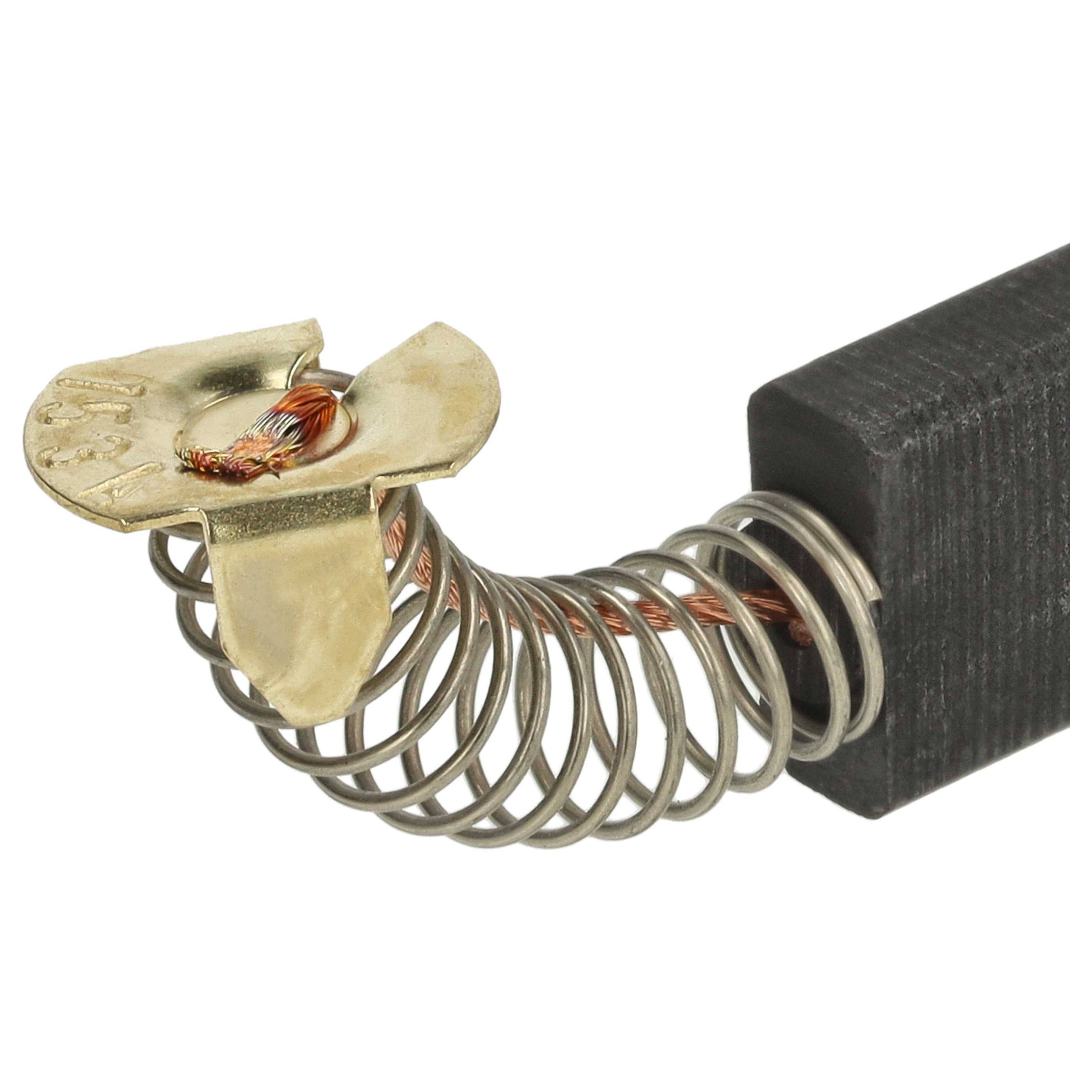 vhbw 2x Kohlebürste 26 x 14 x 6 mm kompatibel mit Bosch GSI 14-CE (3 601 HB1 000), GWS 1000 (3 601 H28 400) Elektrowerkzeug + Feder