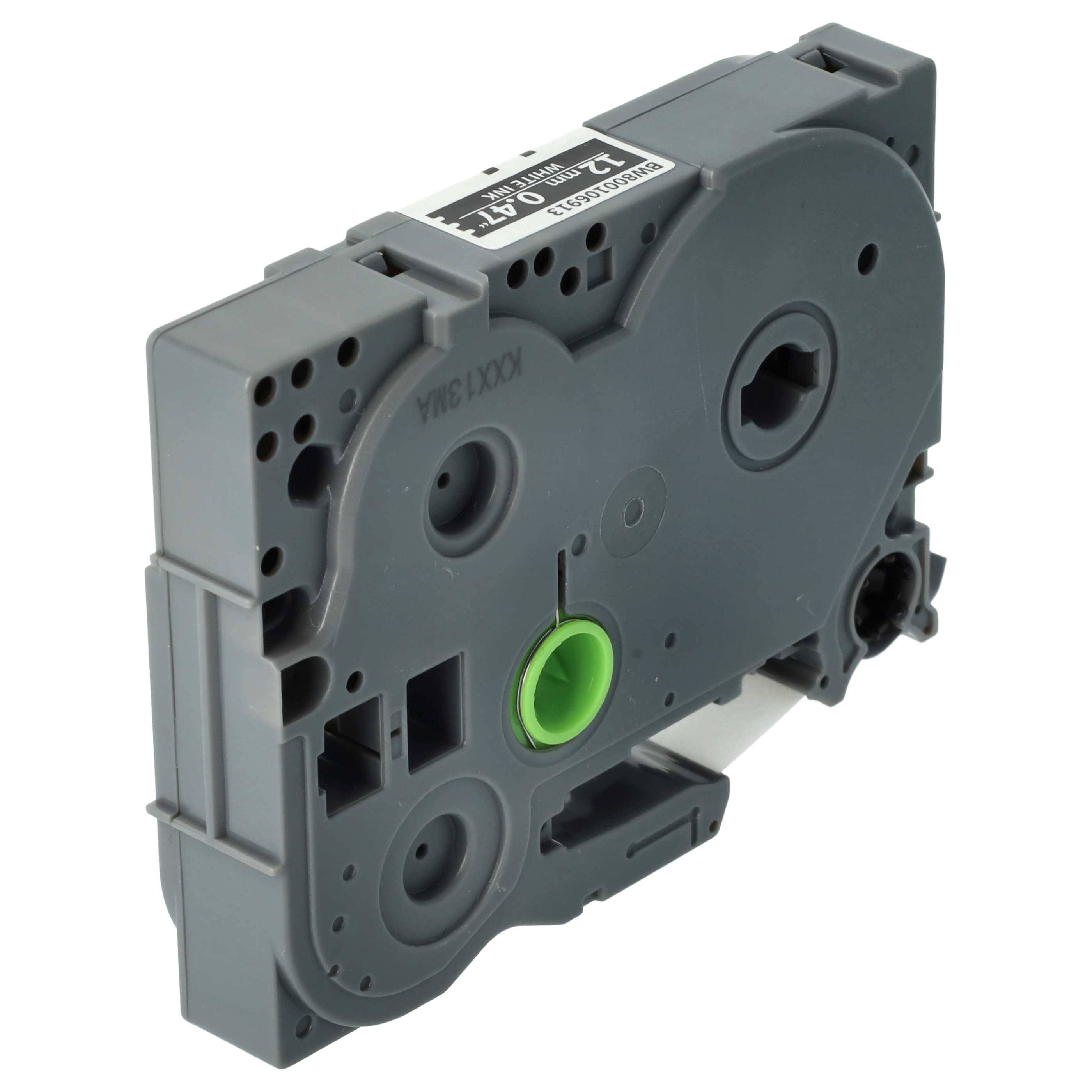 Graue Kunststoffkassette mit grüner Spule, auf der Oberseite mit „24 mm