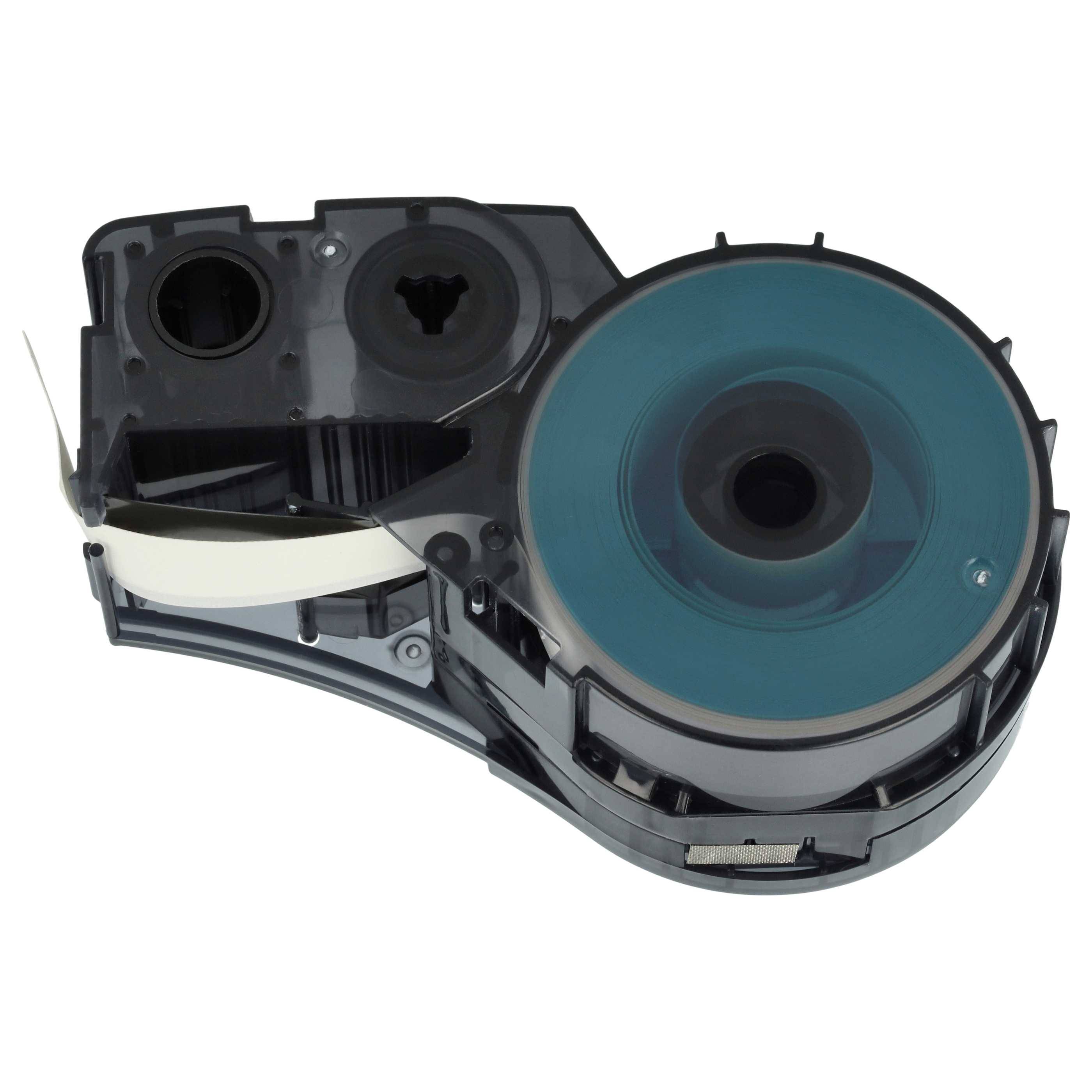 vhbw Schriftband-Kassette Ersatz für Brady M21-375-499 für Etiketten-Drucker 9,53mm Schwarz auf Weiß, Nylon Cloth (Polyamid)