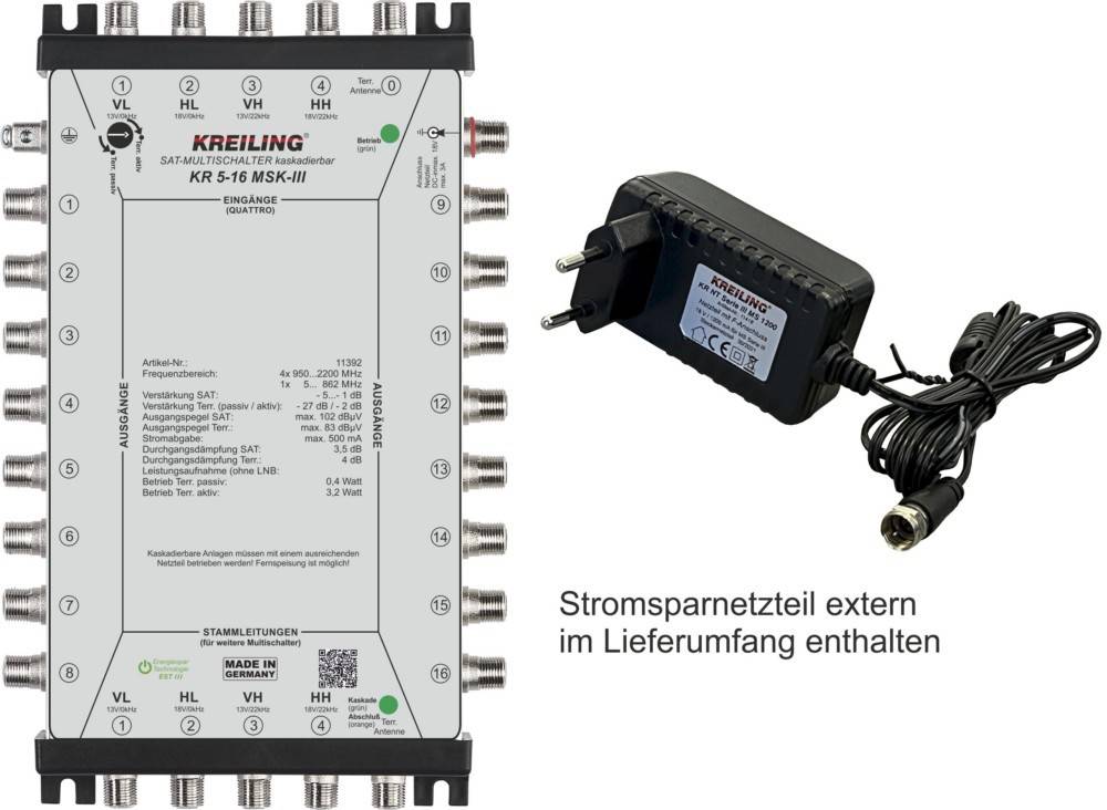Kreiling Tech. Multischalter kaskadierbar KR 5-16 MSK-III