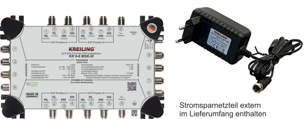 Kreiling Tech. Multischalter kaskadierbar KR 9-8 MSK-III