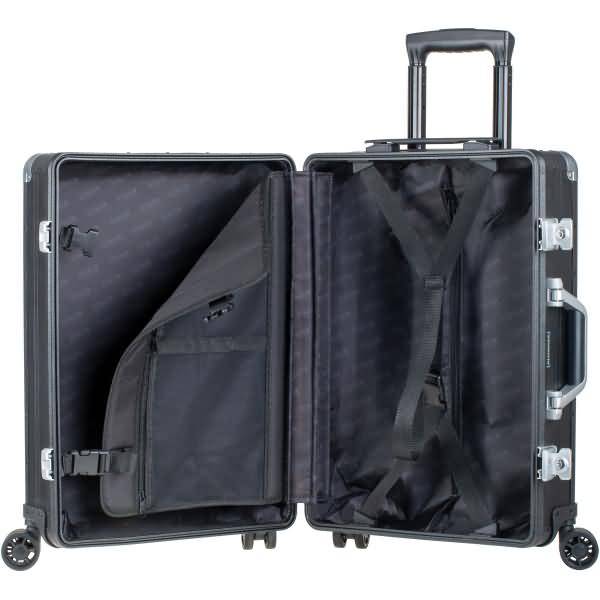 Reisetrolley Orbit 40x55x20cm Aluminium schwarz matt