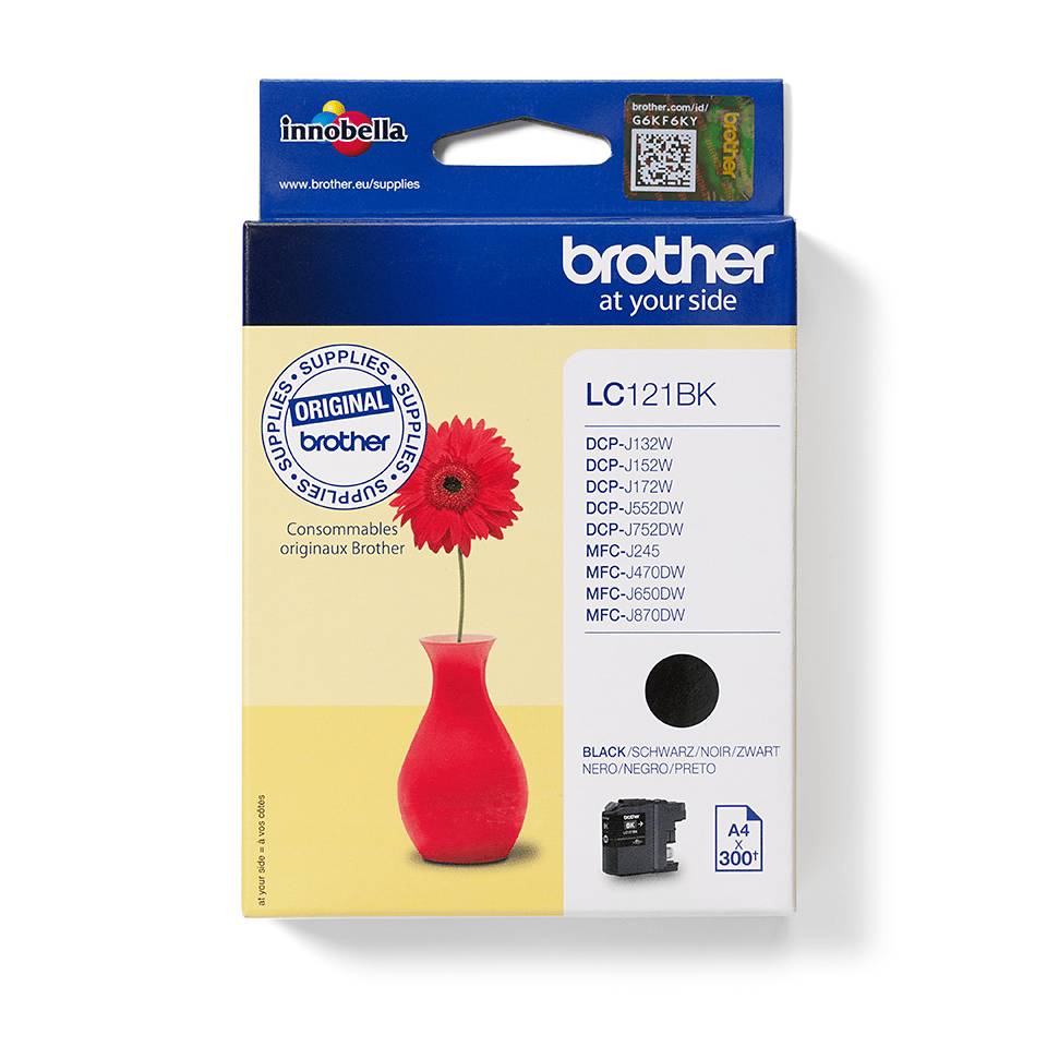 Brother LC121BK - Schwarz - original - Tintenpatrone