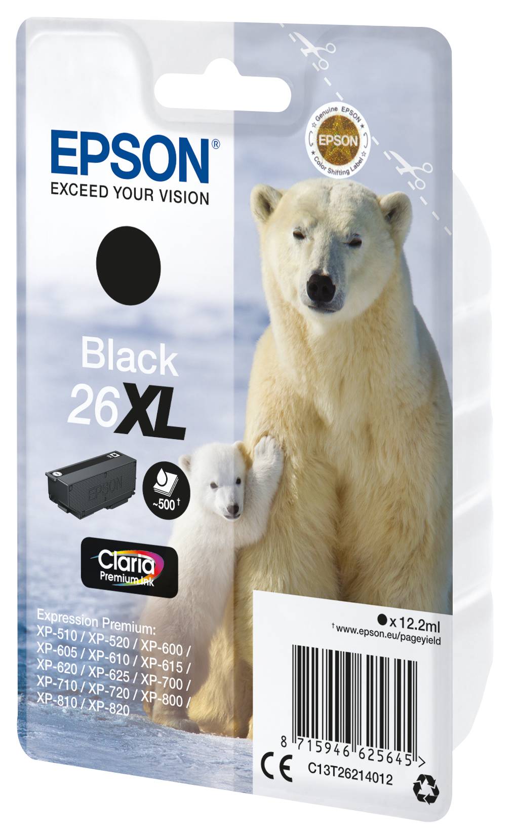 Epson 26XL - 12.2 ml - XL - Schwarz - Original