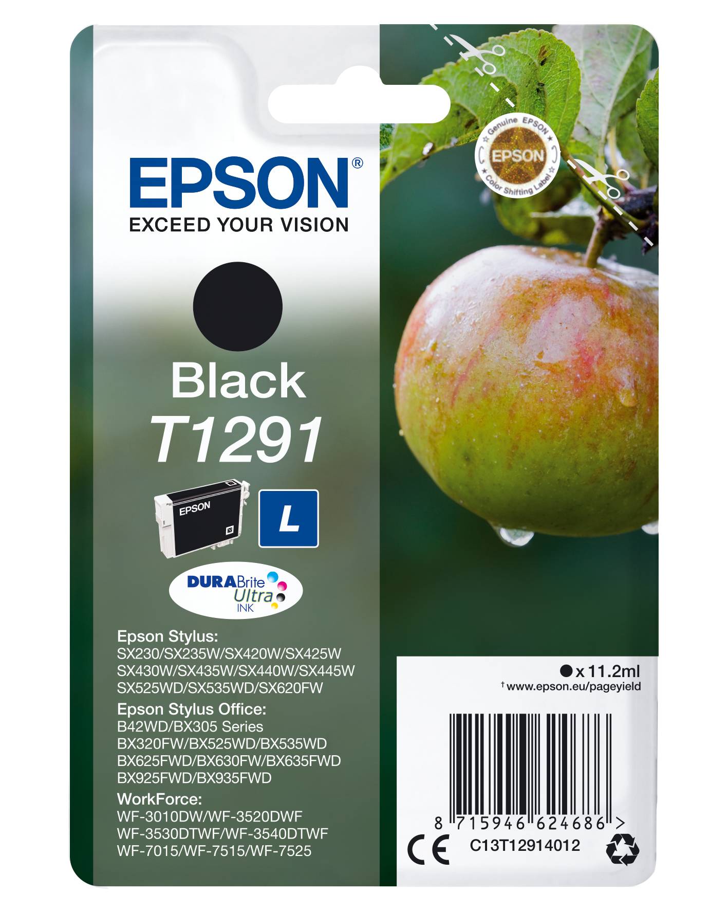 Epson T1291 - 11.2 ml - L-Größe - Schwarz - Original