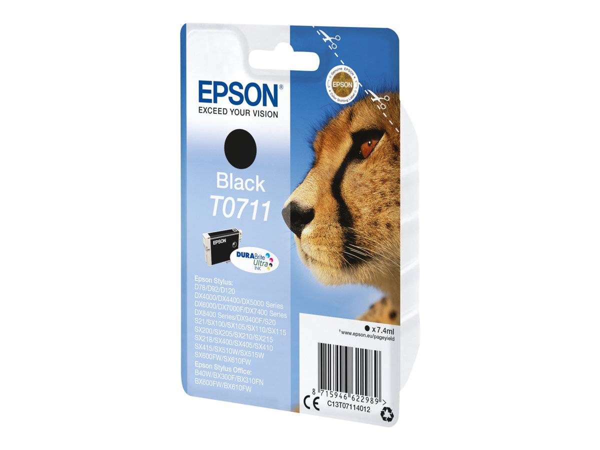 Epson T0711 - 7 ml - Schwarz - Original - Tintenpatrone