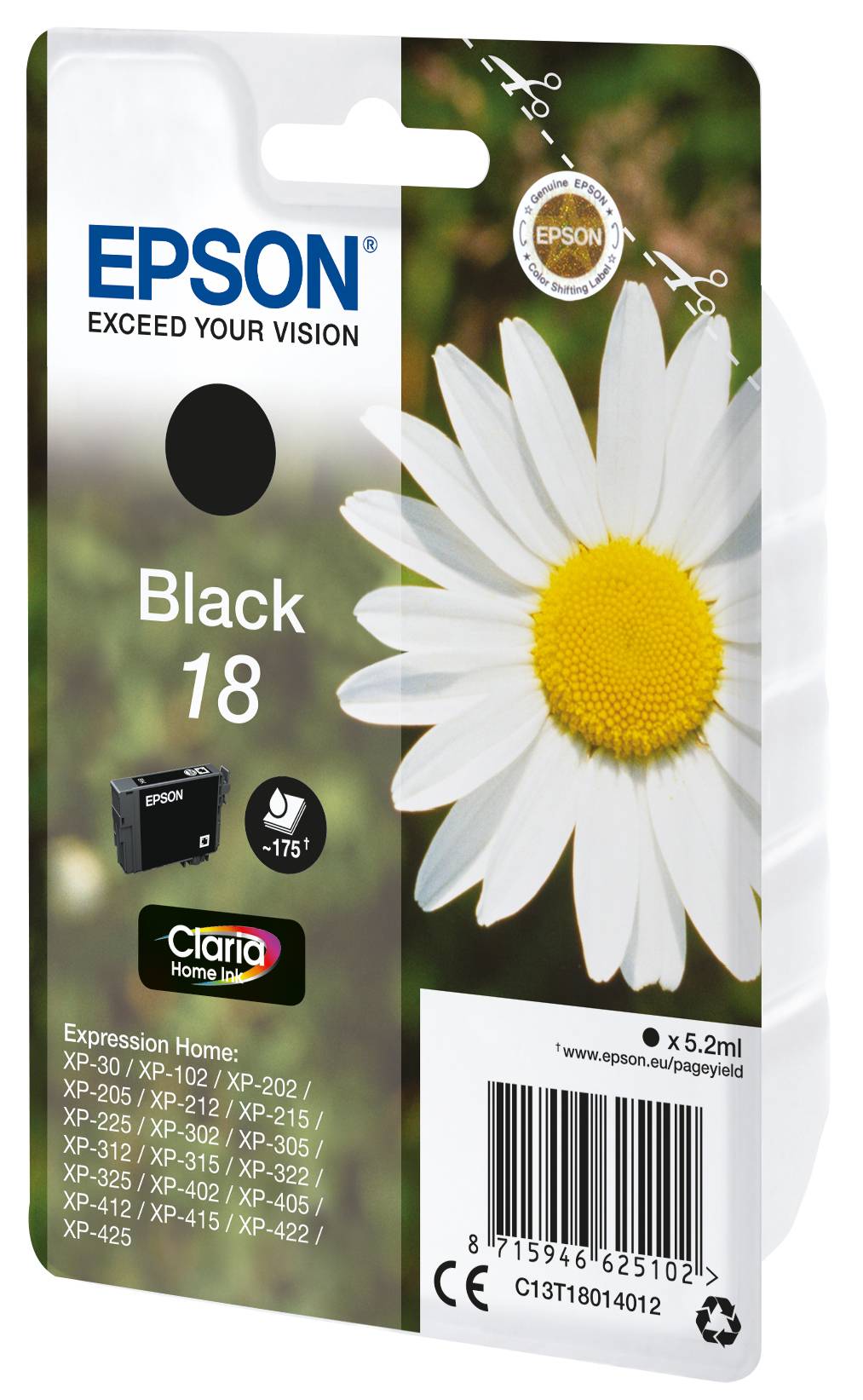 Epson 18 - 5.2 ml - Schwarz - Original - Tintenpatrone