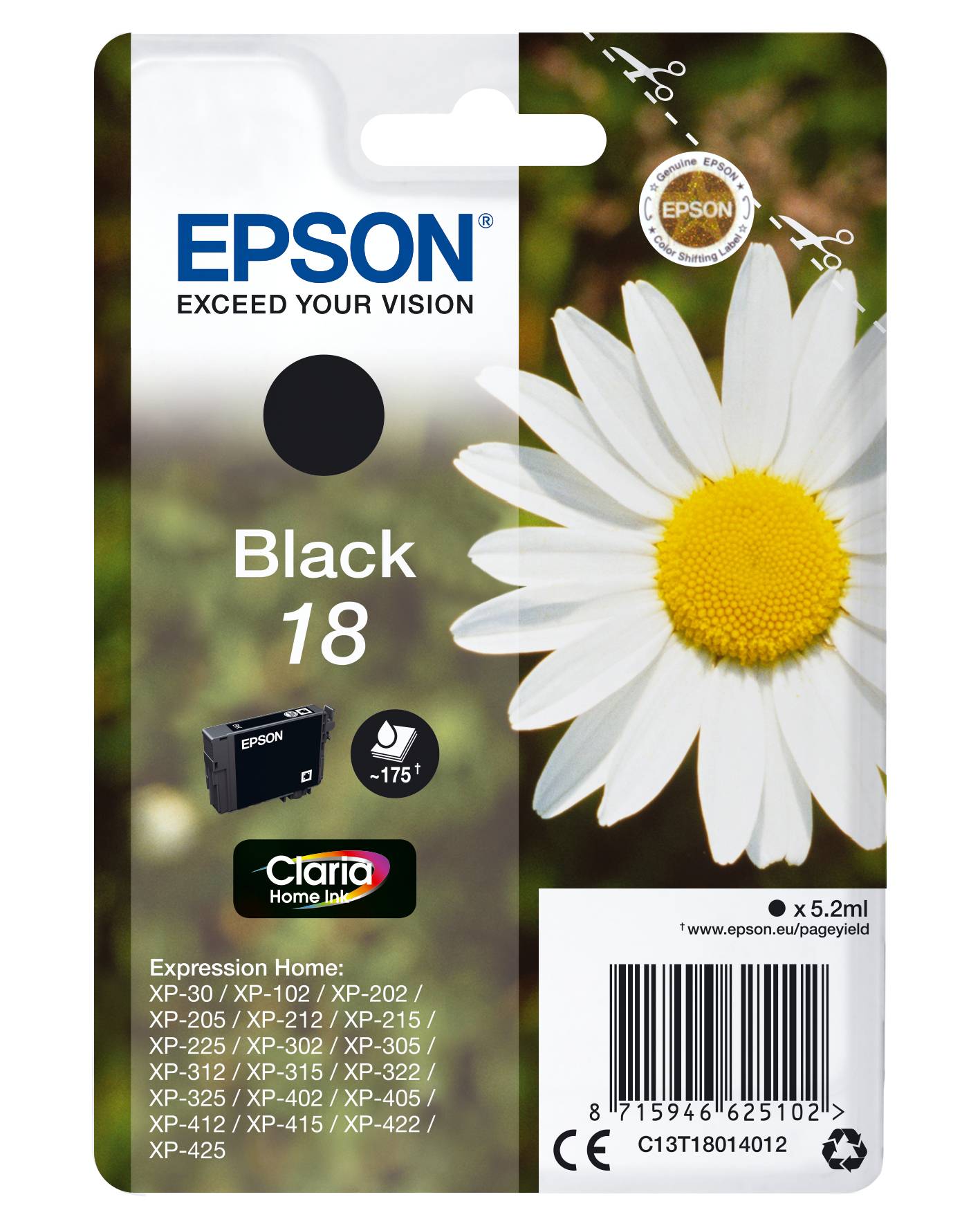 Epson 18 - 5.2 ml - Schwarz - Original - Tintenpatrone