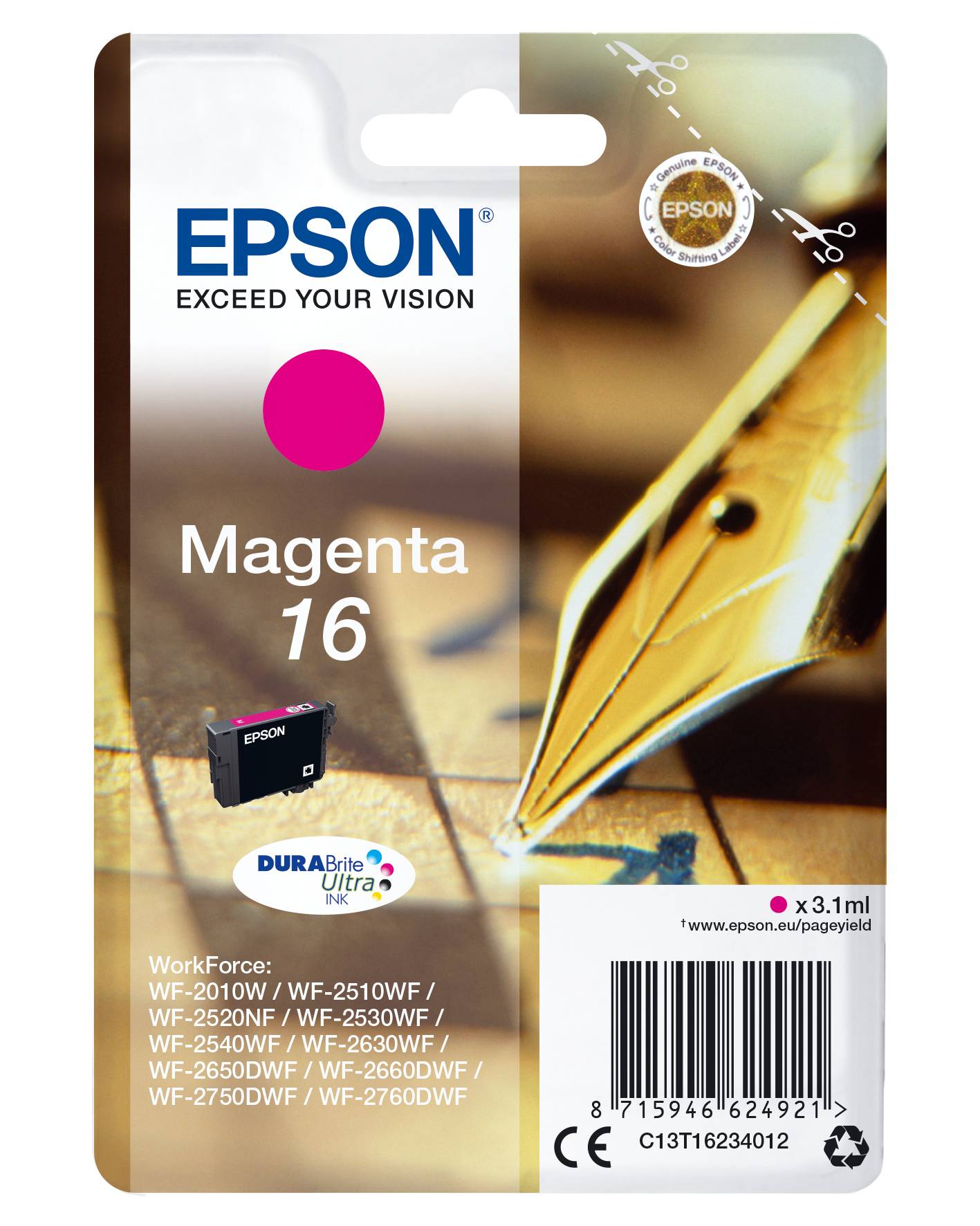 Epson 16 - 3.1 ml - Magenta - Original - Tintenpatrone