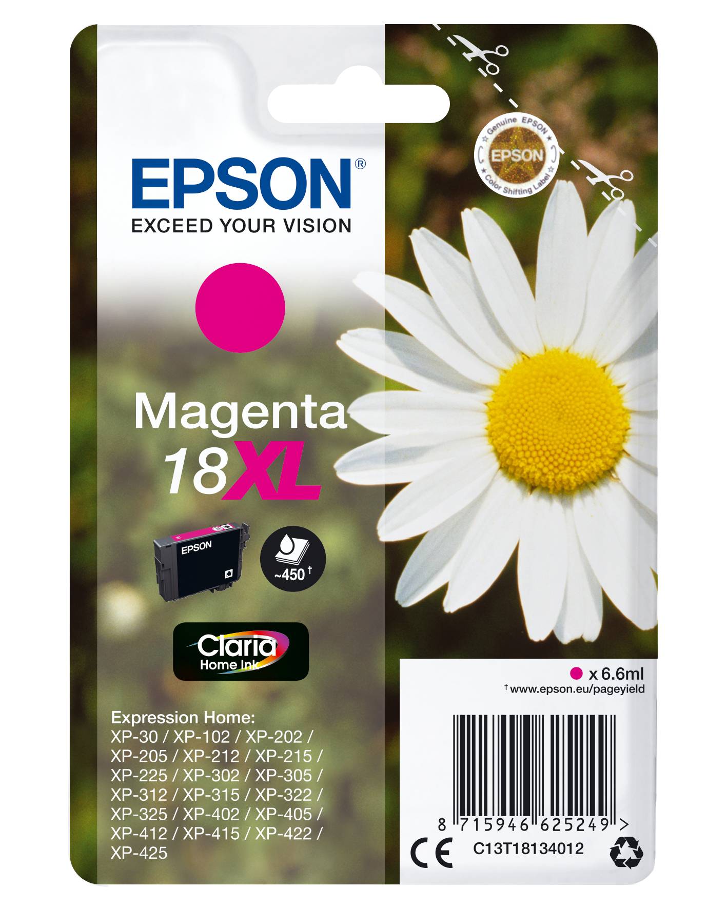 Epson 18XL - 6.6 ml - XL - Magenta - Original