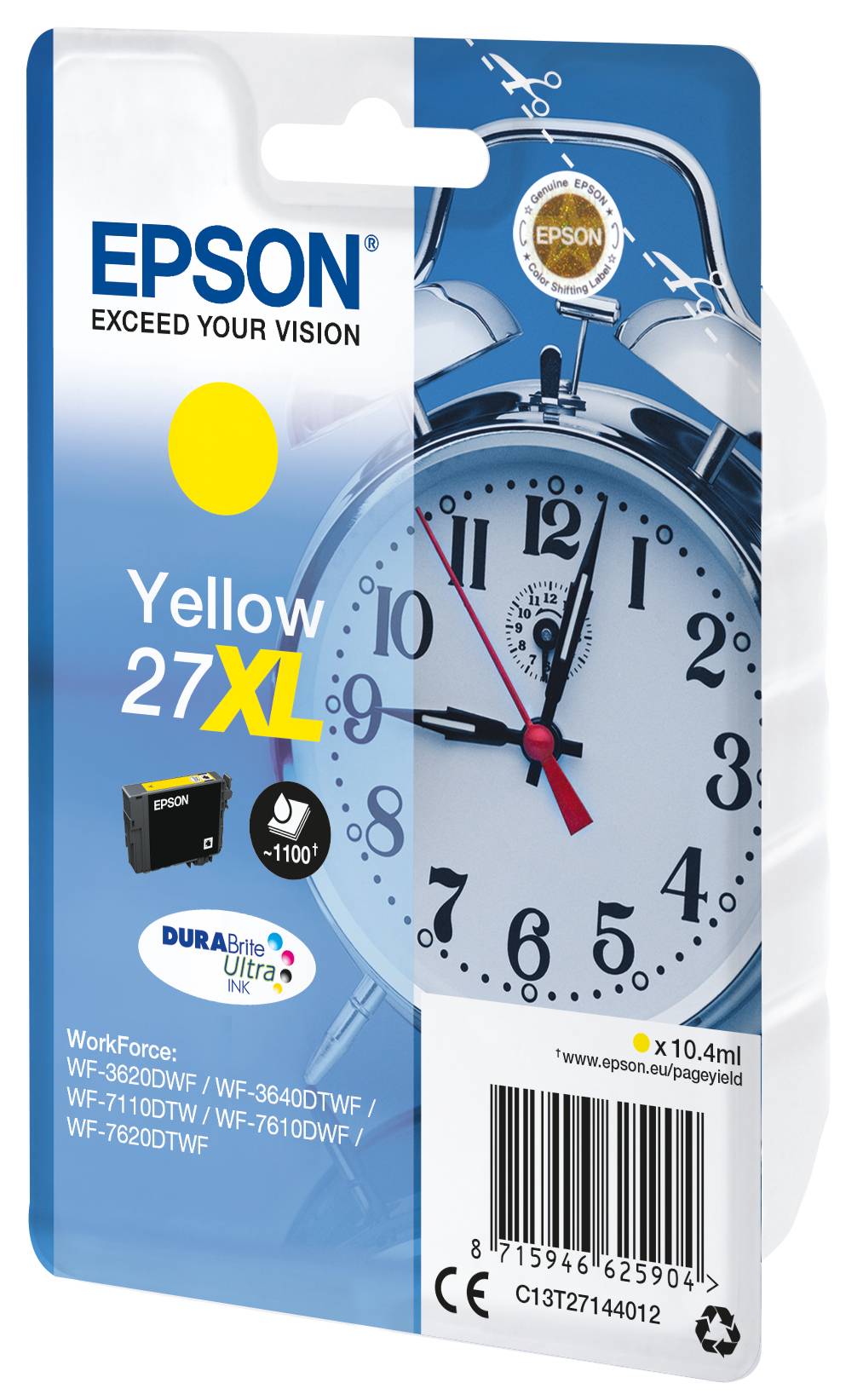 Epson 27XL - 10.4 ml - XL - Gelb - Original - Tintenpatrone