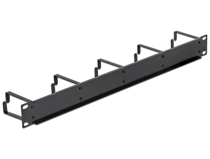 DeLOCK - Kabelmanagement - Jet Black, RAL 9005 - 1U - 48.3 cm (19"")