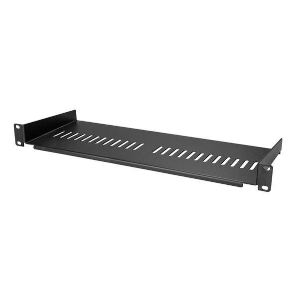 StarTech.com Belüfteter Server Rack Fachboden 1 HE - 175 mm Tief - Stahl - Rack - Regal - Schwarz - 1U - 17.8 cm (7"")