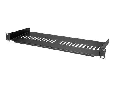 StarTech.com Belüfteter Server Rack Fachboden 1 HE - 175 mm Tief - Stahl - Rack - Regal - Schwarz - 1U - 17.8 cm (7"")