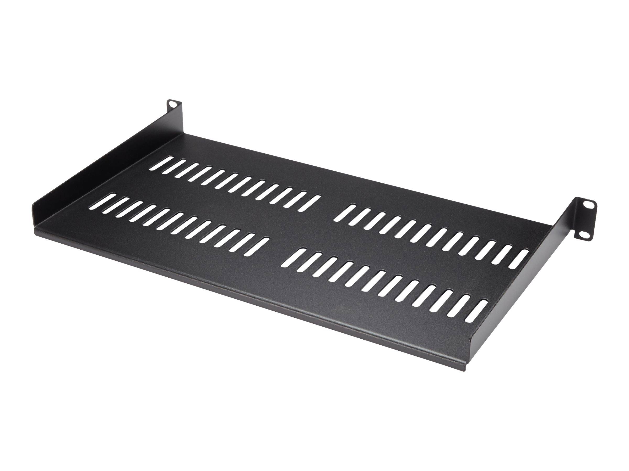 StarTech.com Belüfteter Server Rack Fachboden 1 HE - 25 cm Tief - Stahl - Rack - Regal - Schwarz - 1U - 25.4 cm (10"")