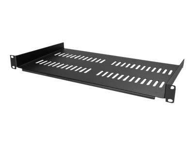 StarTech.com Belüfteter Server Rack Fachboden 1 HE - 25 cm Tief - Stahl - Rack - Regal - Schwarz - 1U - 25.4 cm (10"")