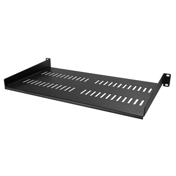 StarTech.com Belüfteter Server Rack Fachboden 1 HE - 25 cm Tief - Stahl - Rack - Regal - Schwarz - 1U - 25.4 cm (10"")