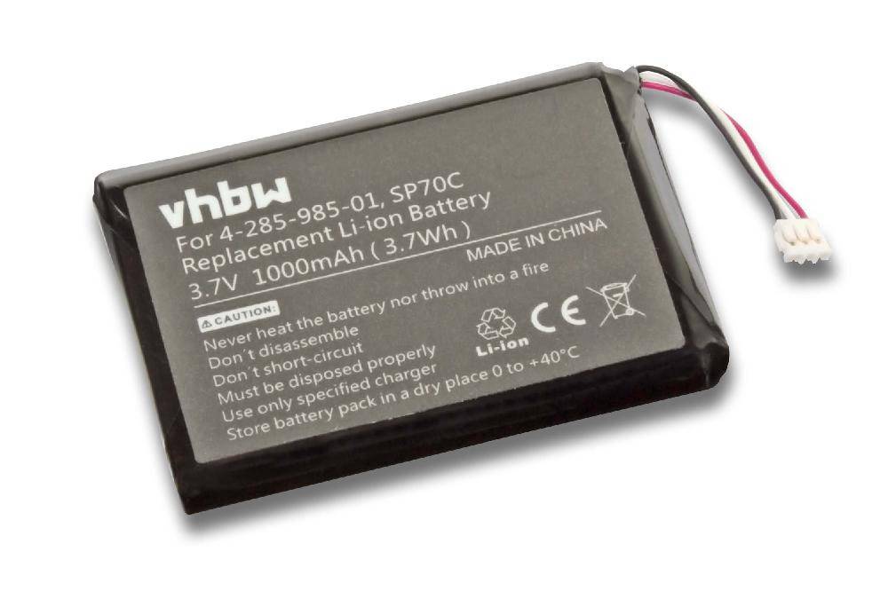 Li-Ion-Akku - 1000mAh (3.7V) - für Spielkonsole wie Sony 4-285-985-01, 4-435-245-01, SP70C