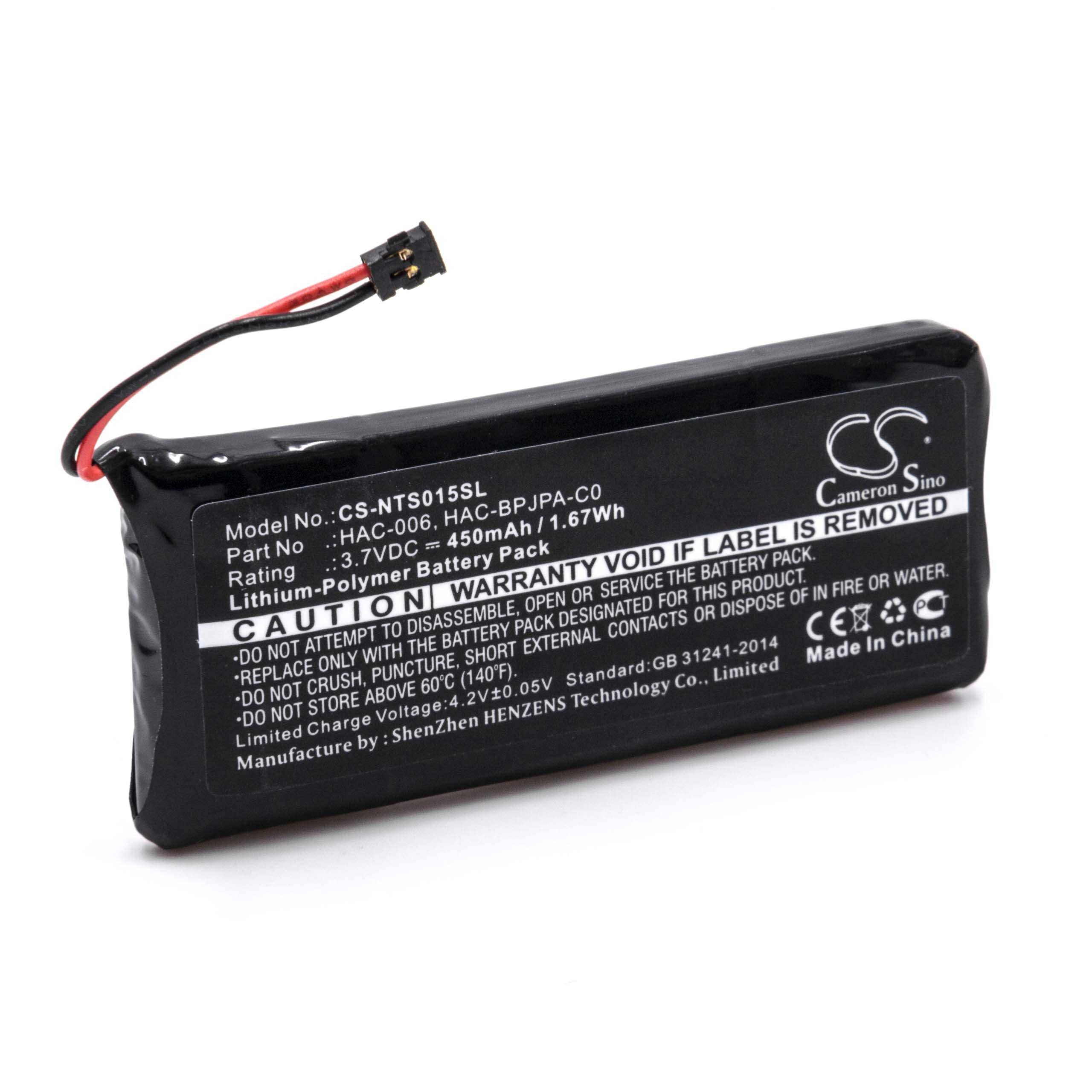 Li-Polymer-Akku - 450mAh (3.7V) - für Gamepad Controller wie Nintendo HAC-006, HAC-BPJPA-C0