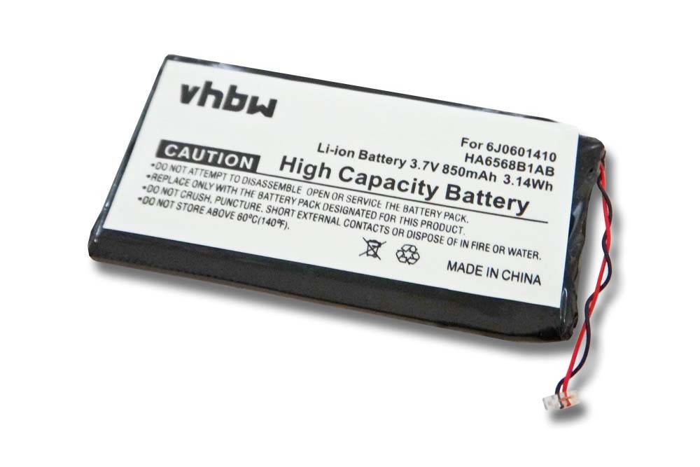 Li-Ion-Akku - 850mAh (3.7V) - für MP3-Player, Musik Player wie Samsung 6J0601410 66,5 x 31,8 x 3,2mm