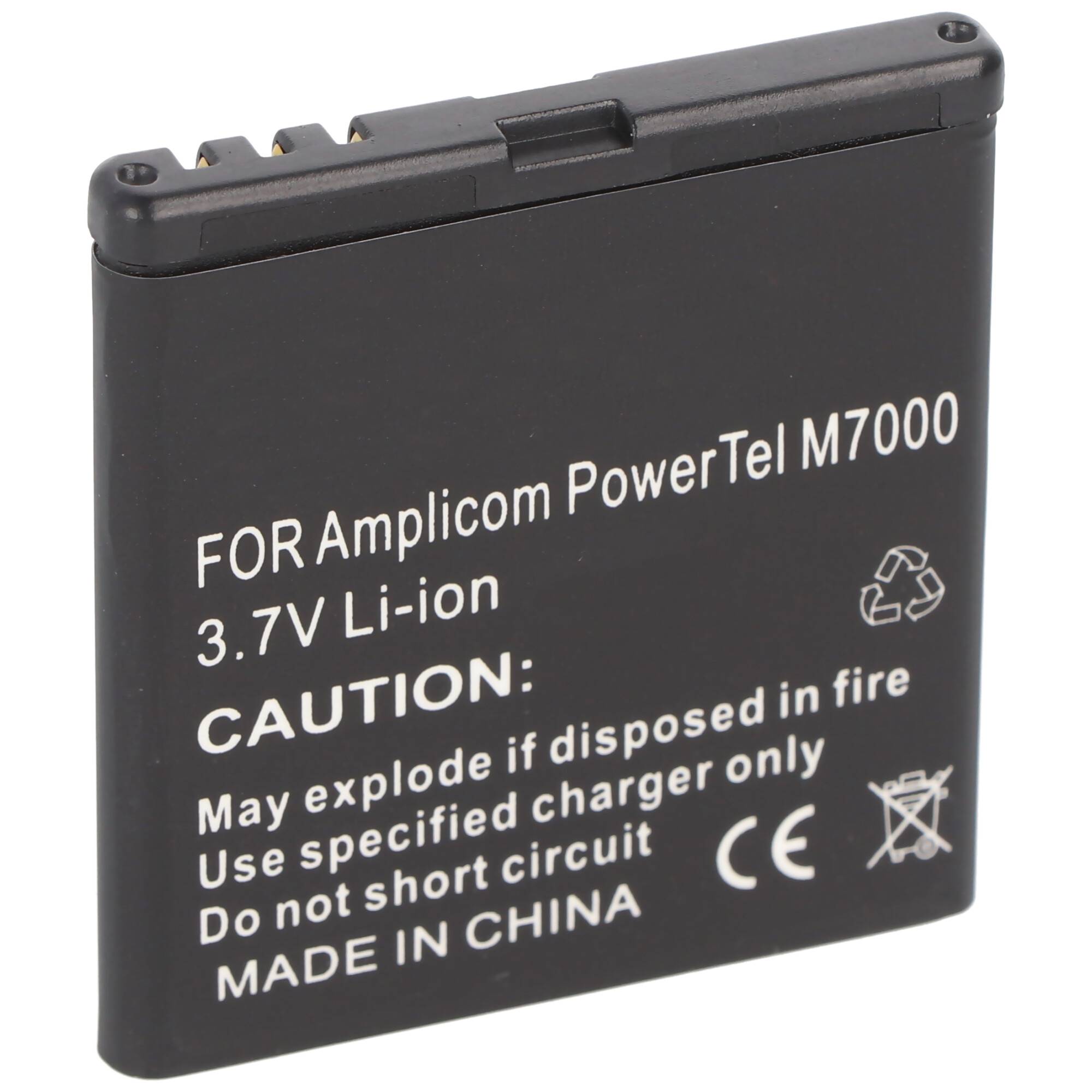 Li-Ion-Akku 1000mAh 3.7V für Handy Akku CM504442APR, Amplicom PowerTel M6700, M6700L, M7000