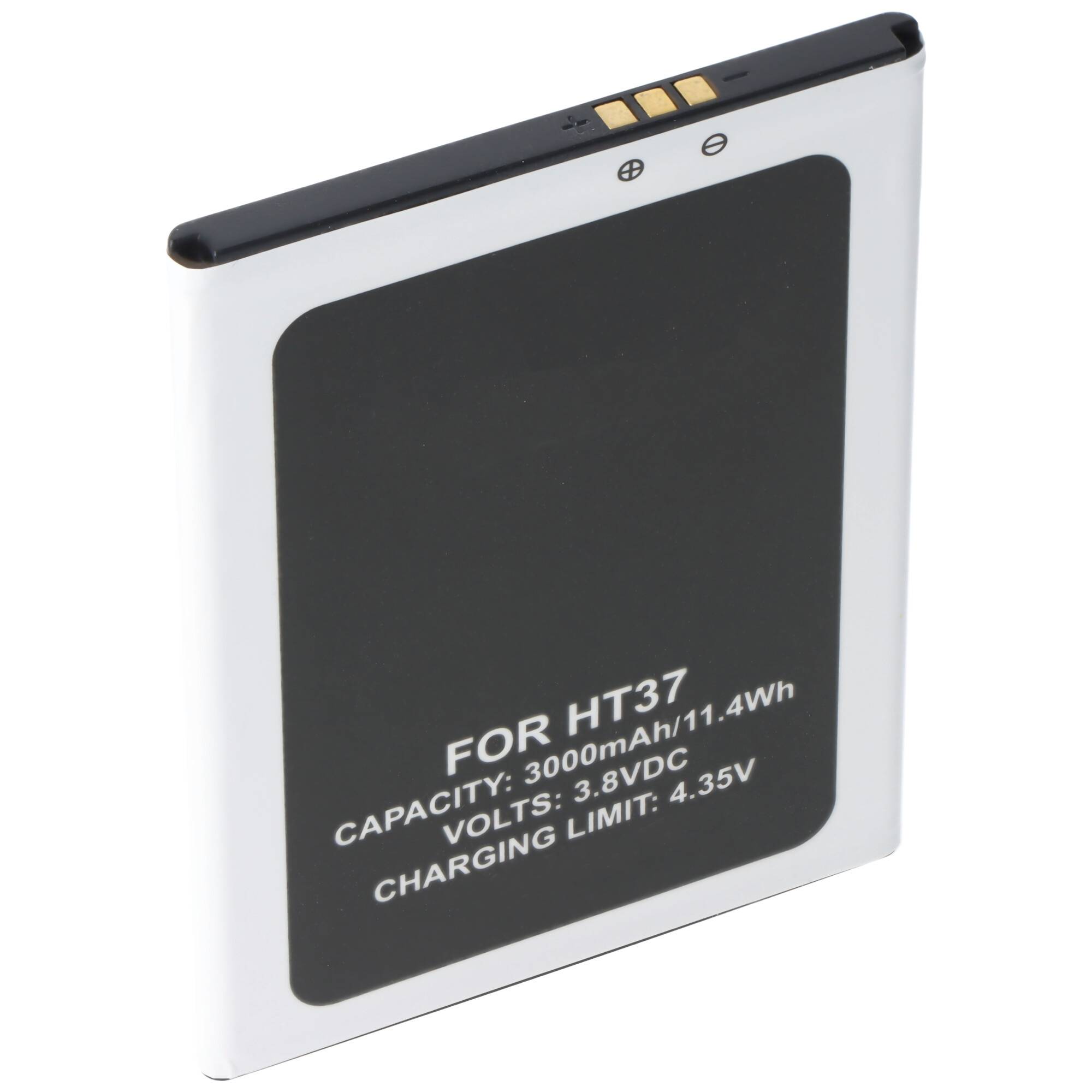 Li-Ion-Akku 3000mAh 3.8V kompatibel für Handy HomTom HT37, 76,9 x 58,3 x 4,2mm