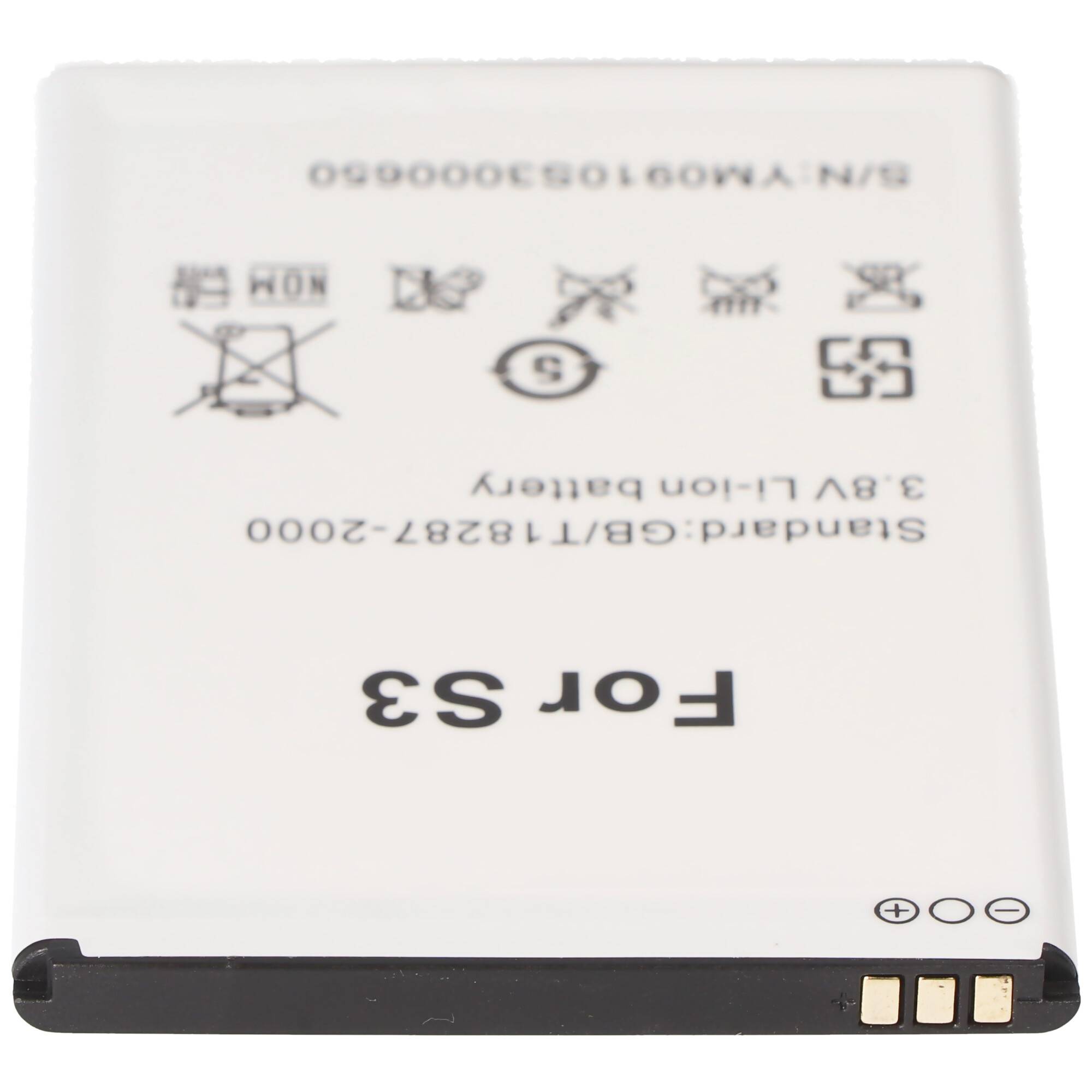 Li-Ion-Akku - 3000mAh 3.8V für Handy, Smartphone, Telefon wie JY-S3