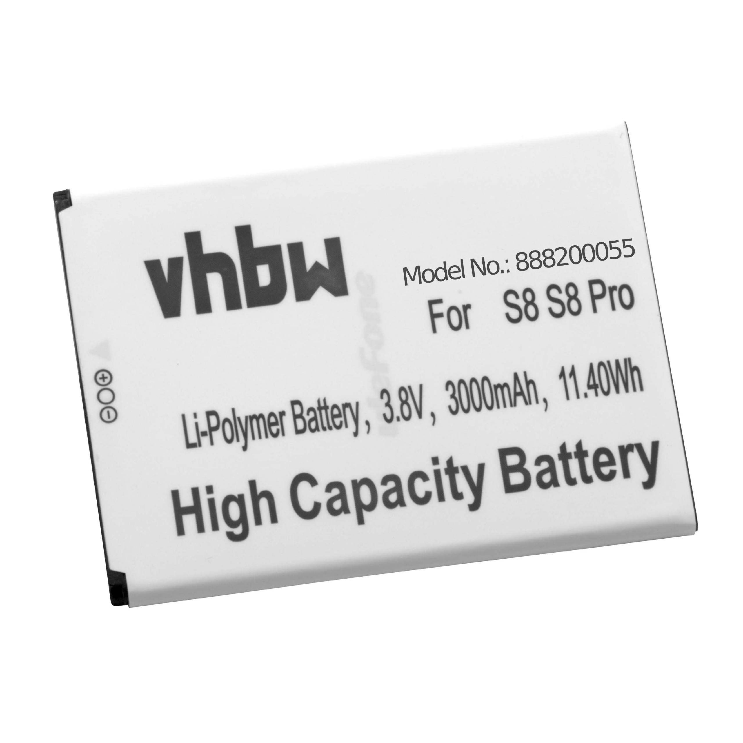 Li-Polymer-Akku - 3000mAh (3.8V) für Ulefone S8 (Pro) Handy, Smartphone, Telefon
