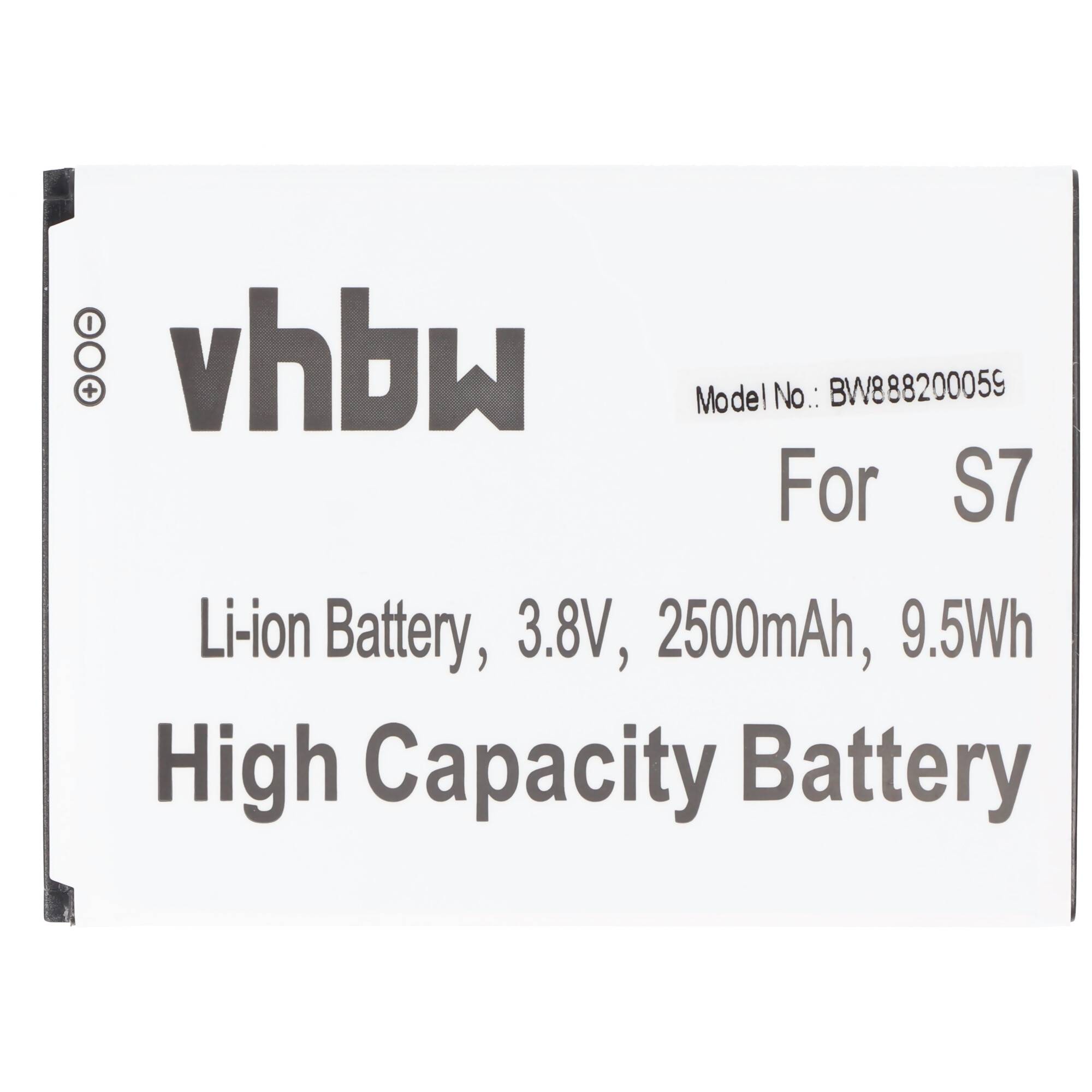 Li-Polymer-Akku - 2500mAh (3.8V) für Ulefone S7 Handy, Smartphone, Telefon