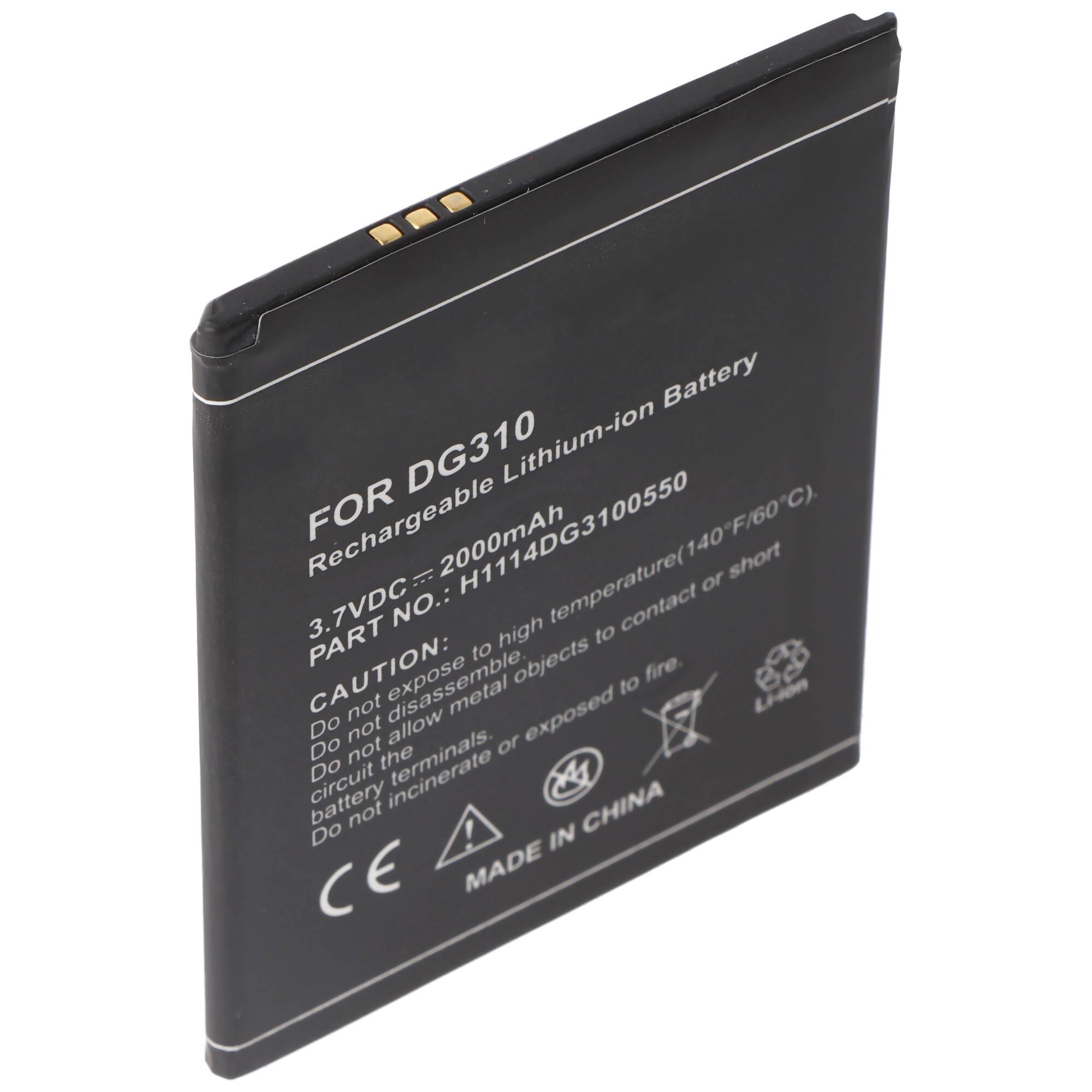 Akku passend für Doogee DG-310, Doogee Titans DG310, Doogee Voyager, 2H1114DG3100550, 2000mAh, 3.7V