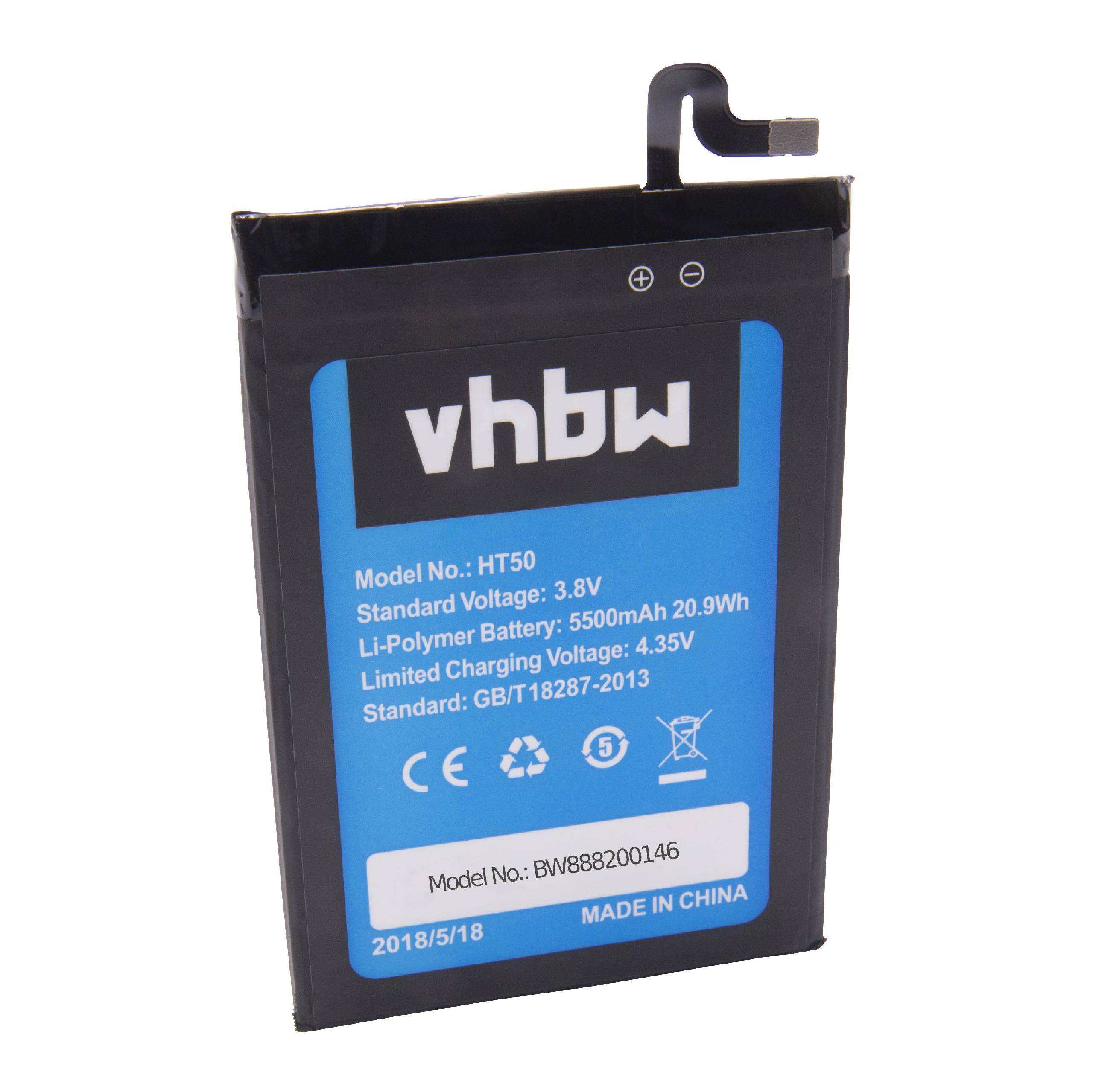 Li-Polymer-Akku - 5500mAh (3.8V) für Handy, Smartphone, Telefon wie HomTom HT50