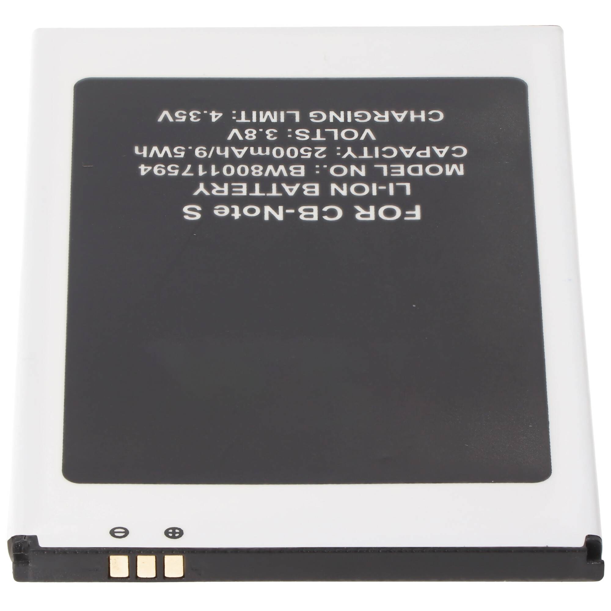 Li-Ion-Akku 2500mAh 3.7 Volt für Smartphone Cubot Note S, 99,3x64,9x4,4mm