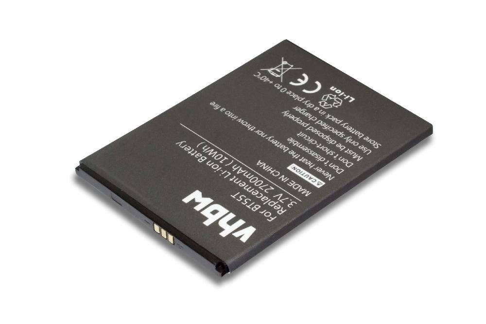Li-Polymer-Akku - 2700mAh (3.7V) für Zopo 9530, ZP998, ZP999 Handy, Smartphone, Telefon wie BT55T