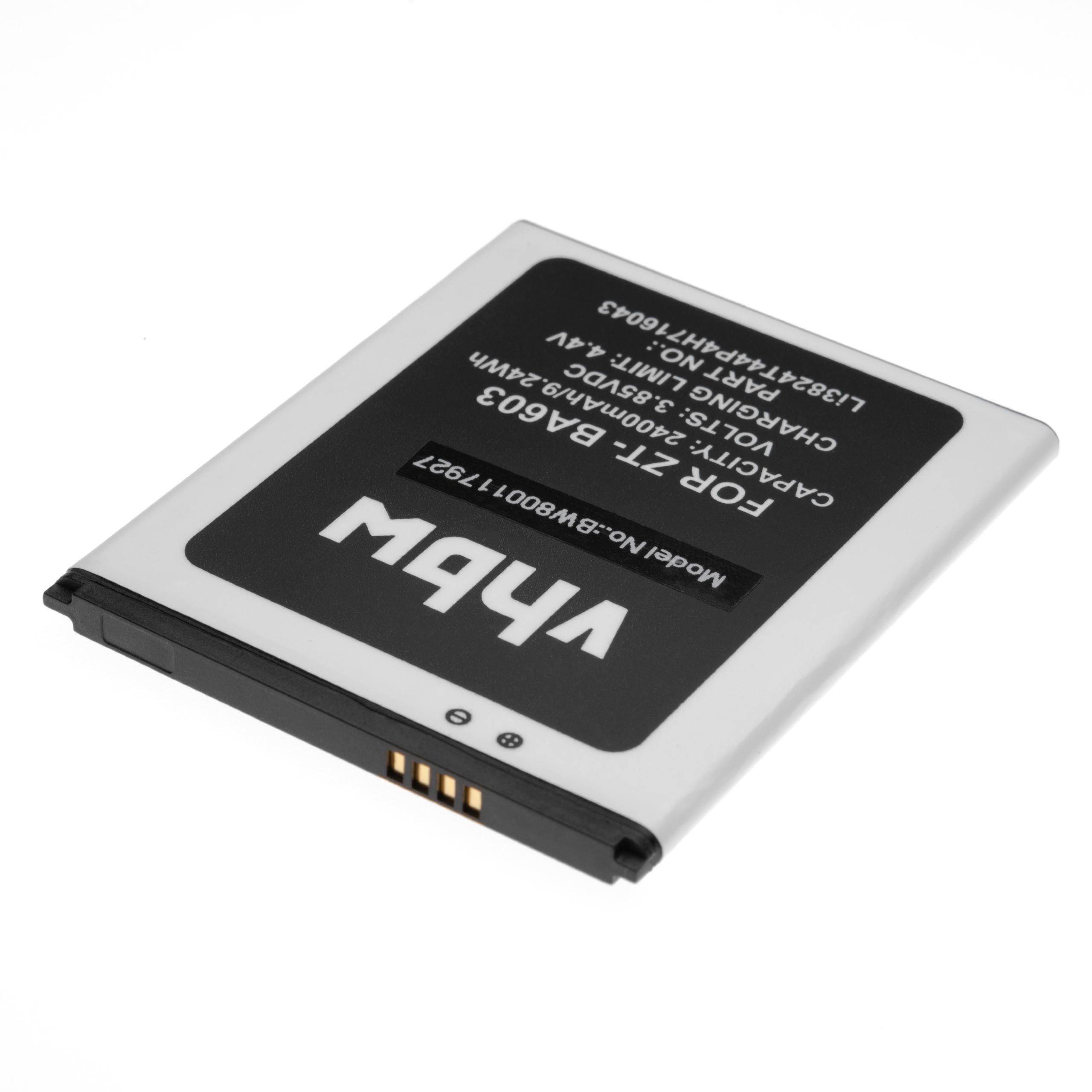Li-Ion-Akku - 2400mAh (3.85V) für ZTE Blade A520, A603 (Dual SIM) Handy, Smartphone, Telefon wie ZTE Li3824T44P4H716043
