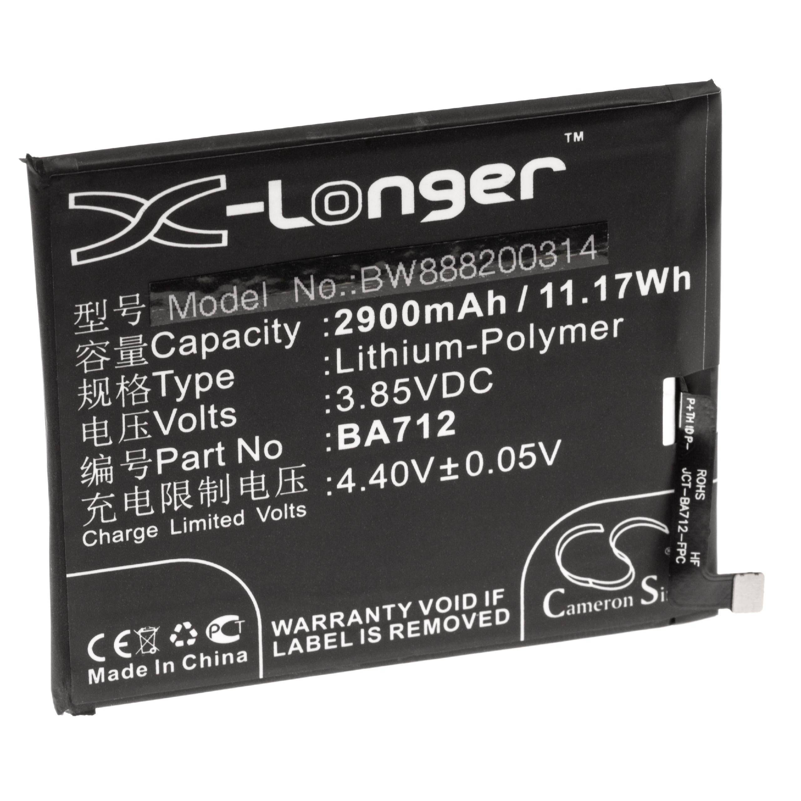 Li-Polymer-Akku - 2900mAh (3.85V) für Handy, Smartphone, Telefon wie Meilan BA712, Meizu BA712