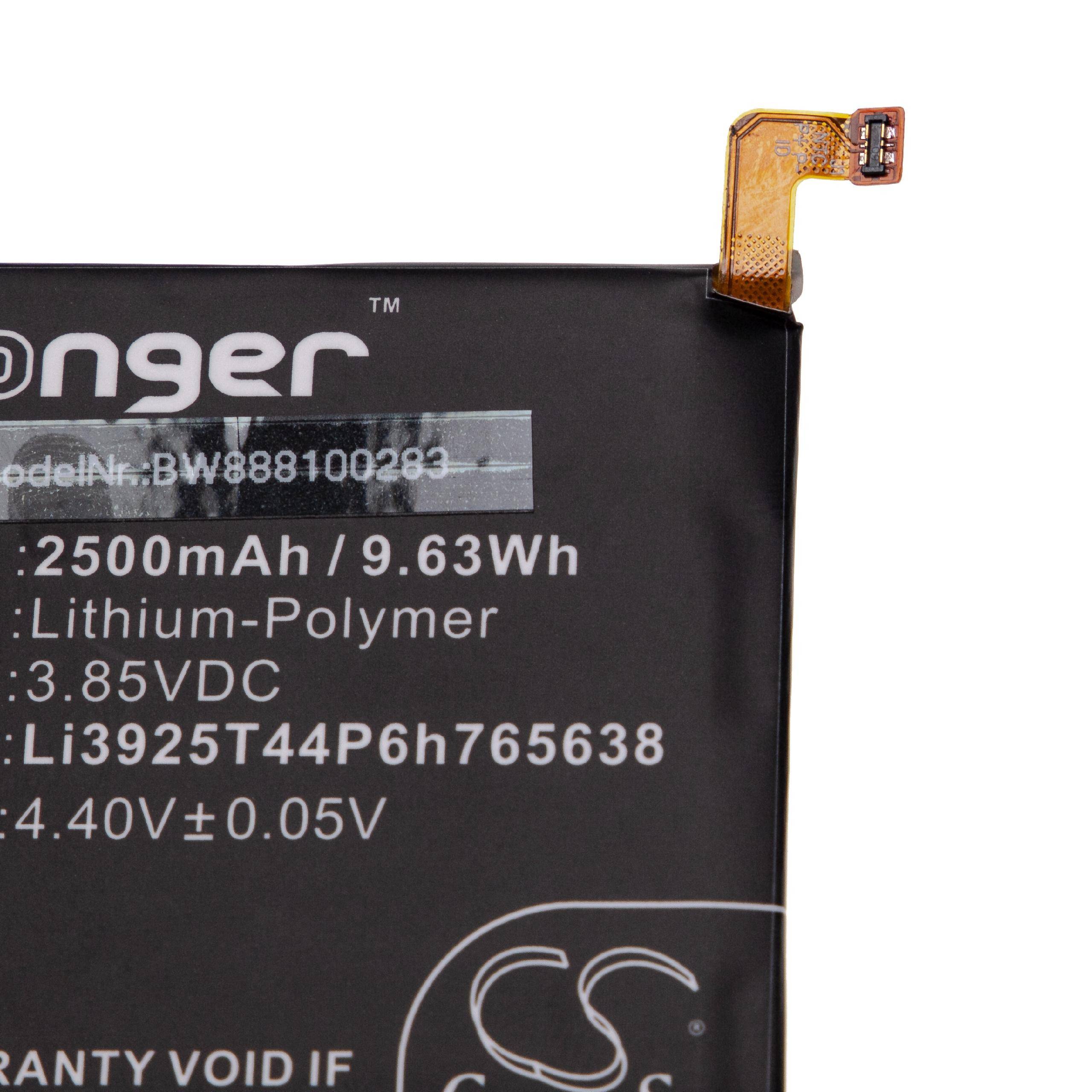 Li-Polymer-Akku - 2500mAh (3.85V) für Handy, Smartphone, Telefon wie ZTE Li3925T44P6h765638