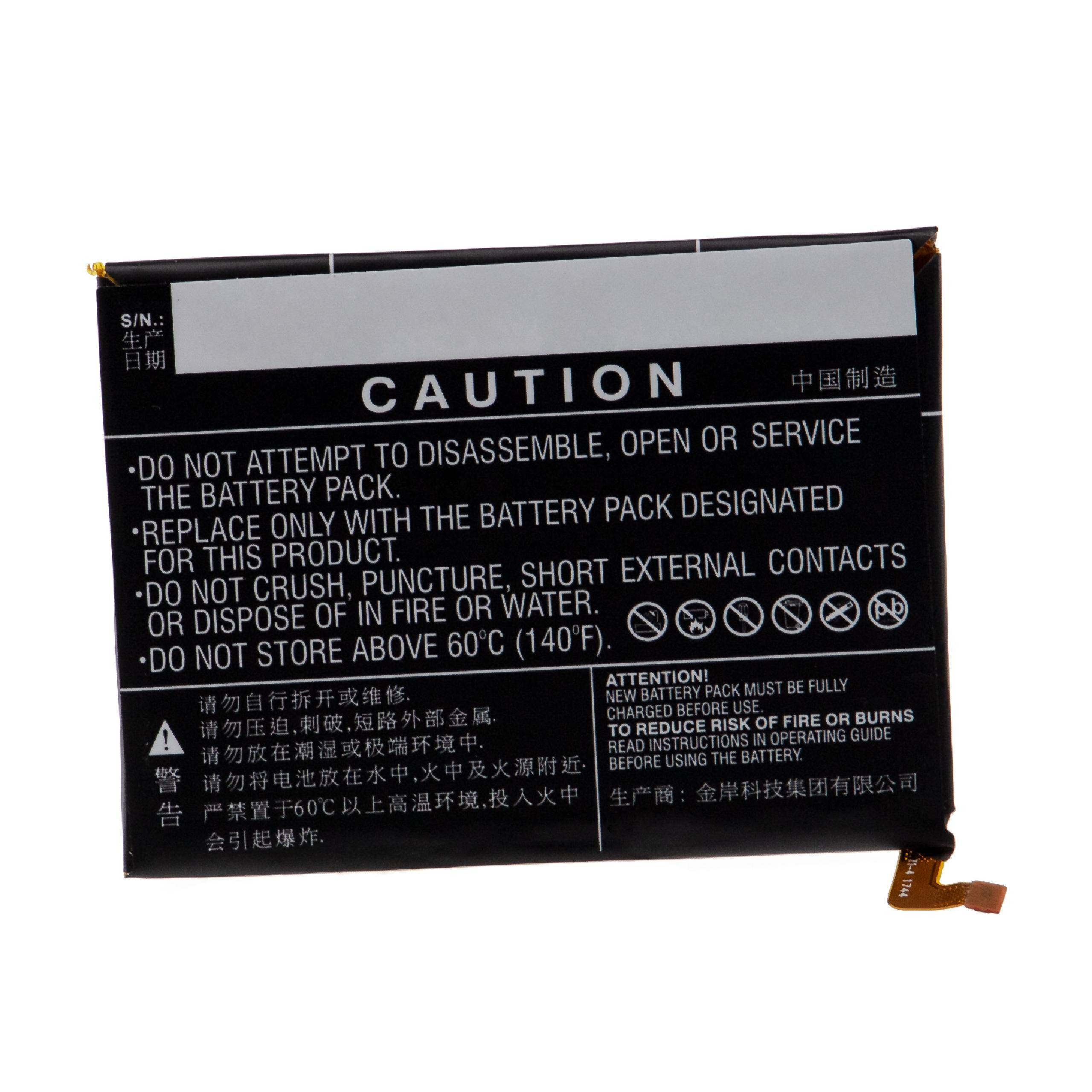 Li-Polymer-Akku - 2500mAh (3.85V) für Handy, Smartphone, Telefon wie ZTE Li3925T44P6h765638