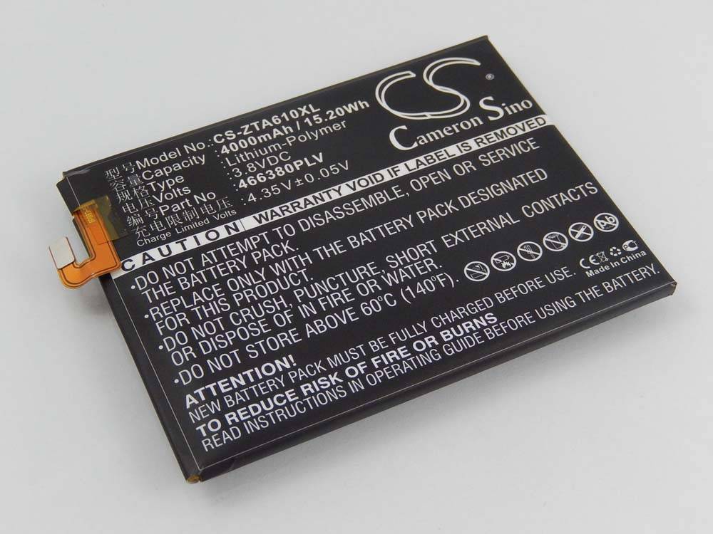 Li-Polymer-Akku - 4000mAh (3.8V) für Handy, Smartphone, Telefon wie ZTE 466380PLV