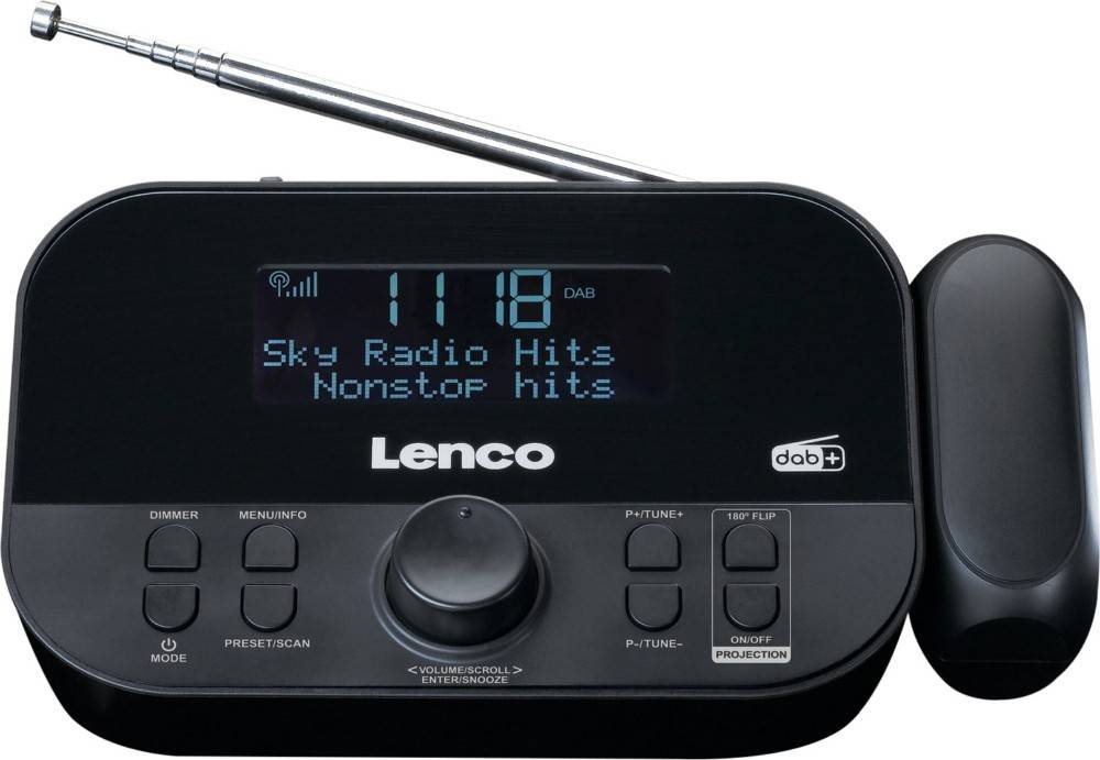 4 Stk. LENCO DAB+ Uhrenradio CR-615BK sw