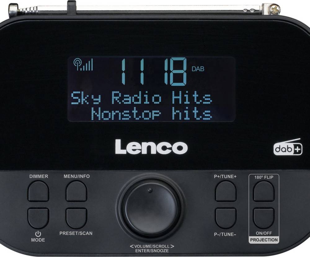 4 Stk. LENCO DAB+ Uhrenradio CR-615BK sw