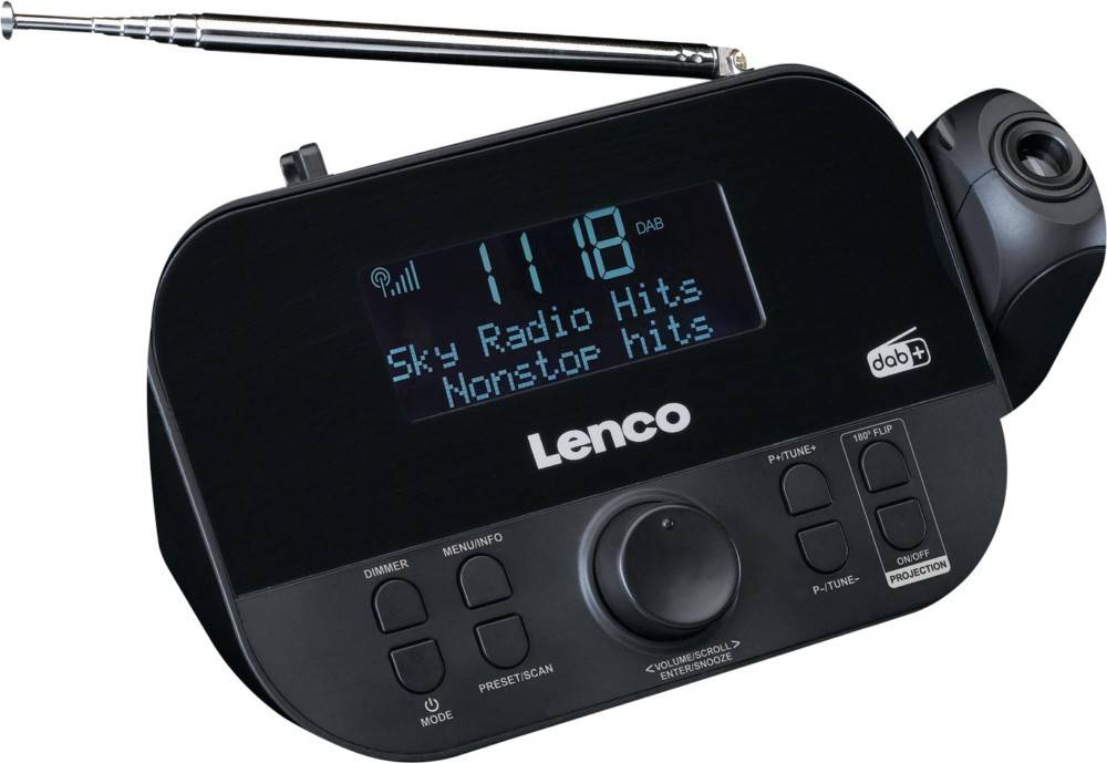 4 Stk. LENCO DAB+ Uhrenradio CR-615BK sw