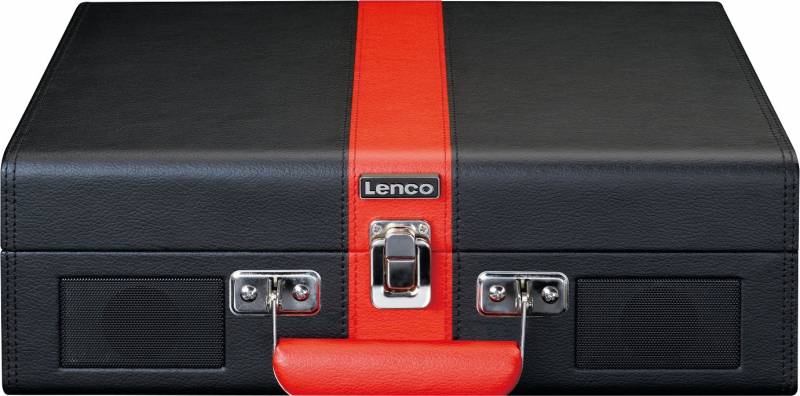 2 Stück Lenco Koffer-Plattenspieler TT-110 Black Red