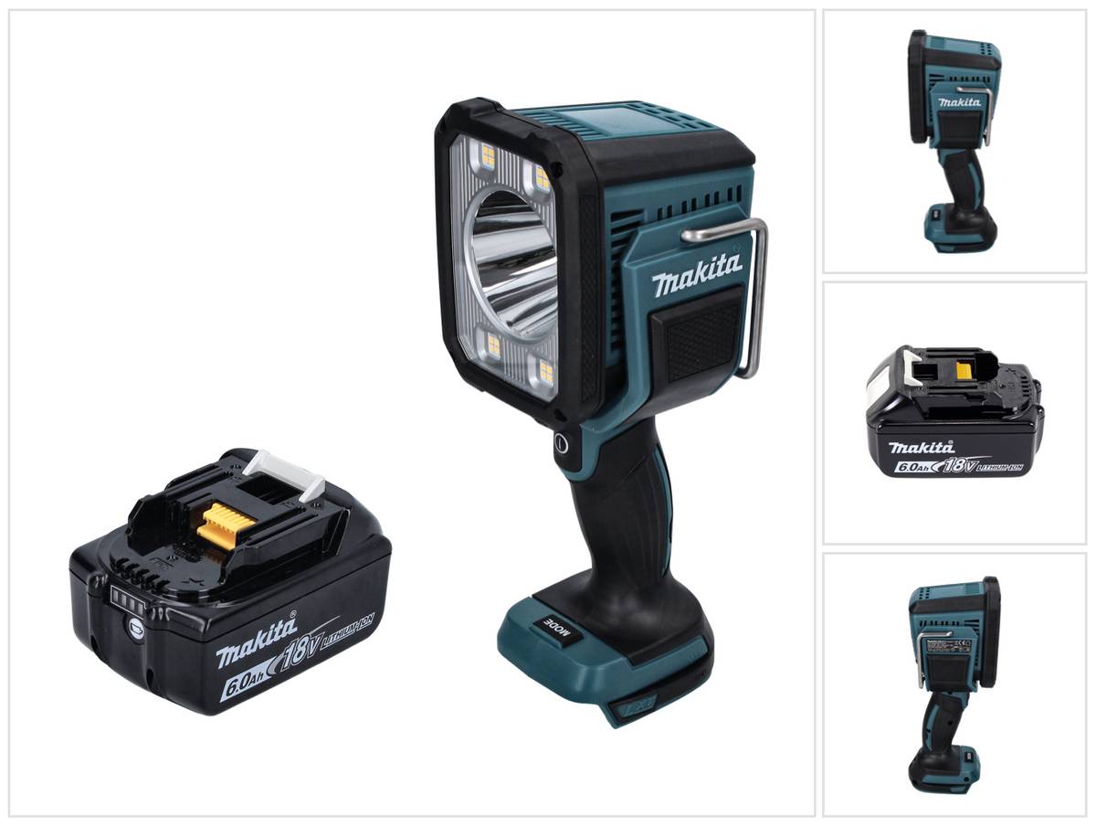 Makita DML 812 G1 Akku LED Handstrahler Taschen Lampe 18 V 1250 lm + 1x Akku 6,0 Ah - ohne Ladegerät