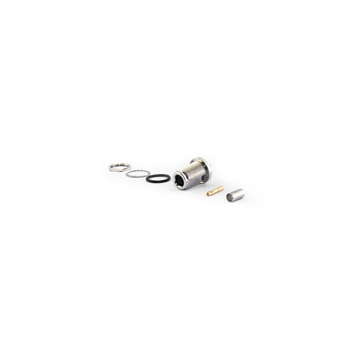 N-Einbaubuchse für HDF200 Kabel, Crimp Version
