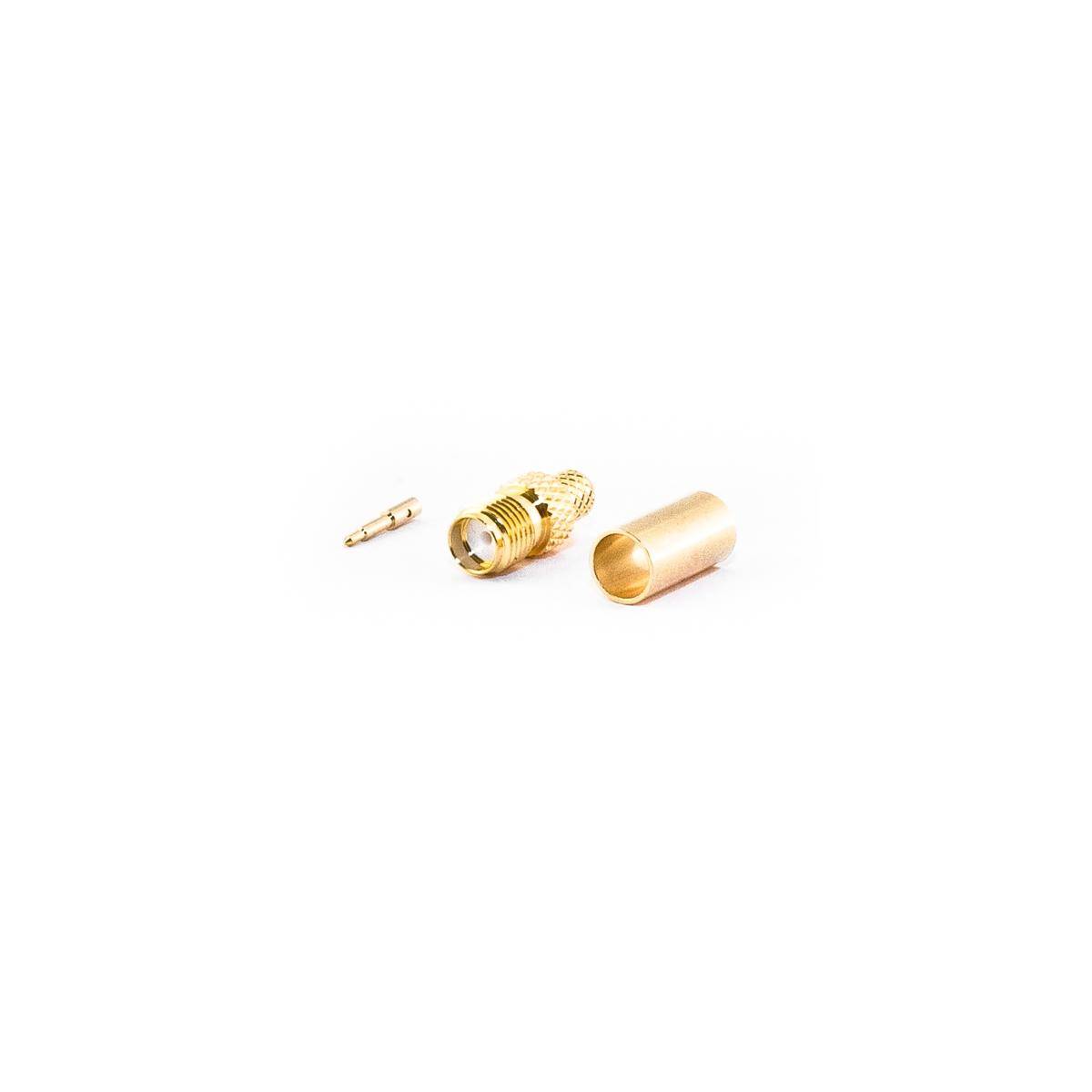 RP-SMA-Buchse für HDF200 Kabel, Crimp Version