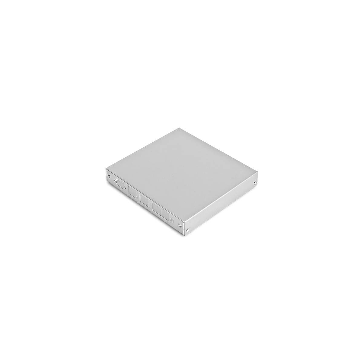 CASE1D2U - Gehäuse für APU-Serie, 3x LAN, 1x USB, 2x WLAN, silber