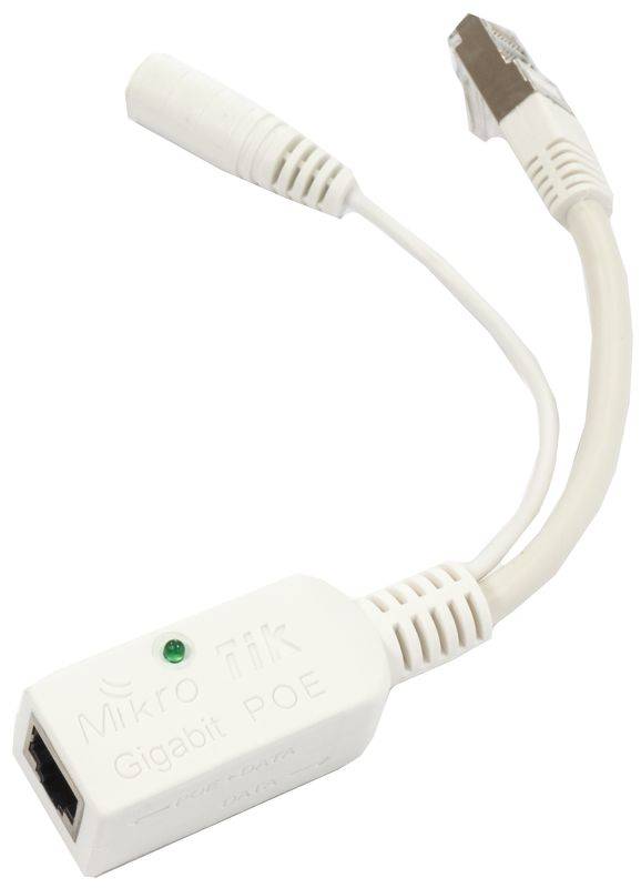 MikroTik Power Injector - Passive POE - 9-48V DC - 10/100/1000 Mbps - White