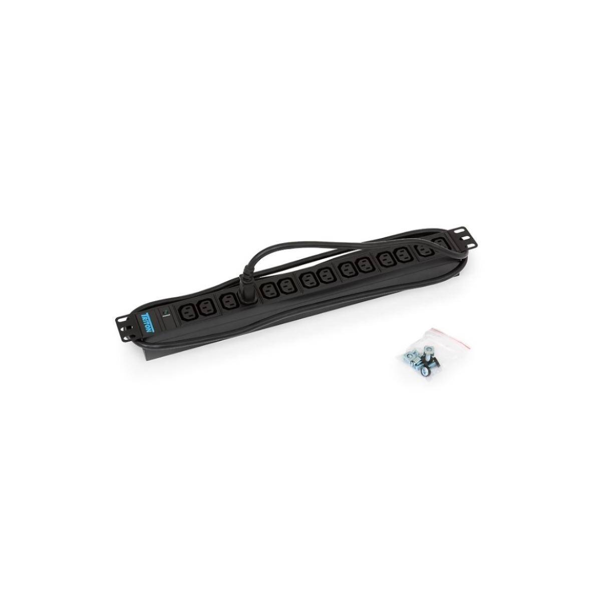 RAB-PD-X09-A1 - 19-Zoll-Steckdosenleiste mit Kontrolllampe, 1 HE