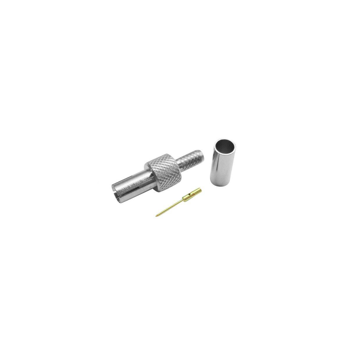 TS9-Stecker für RG174 Kabel, Crimp Version