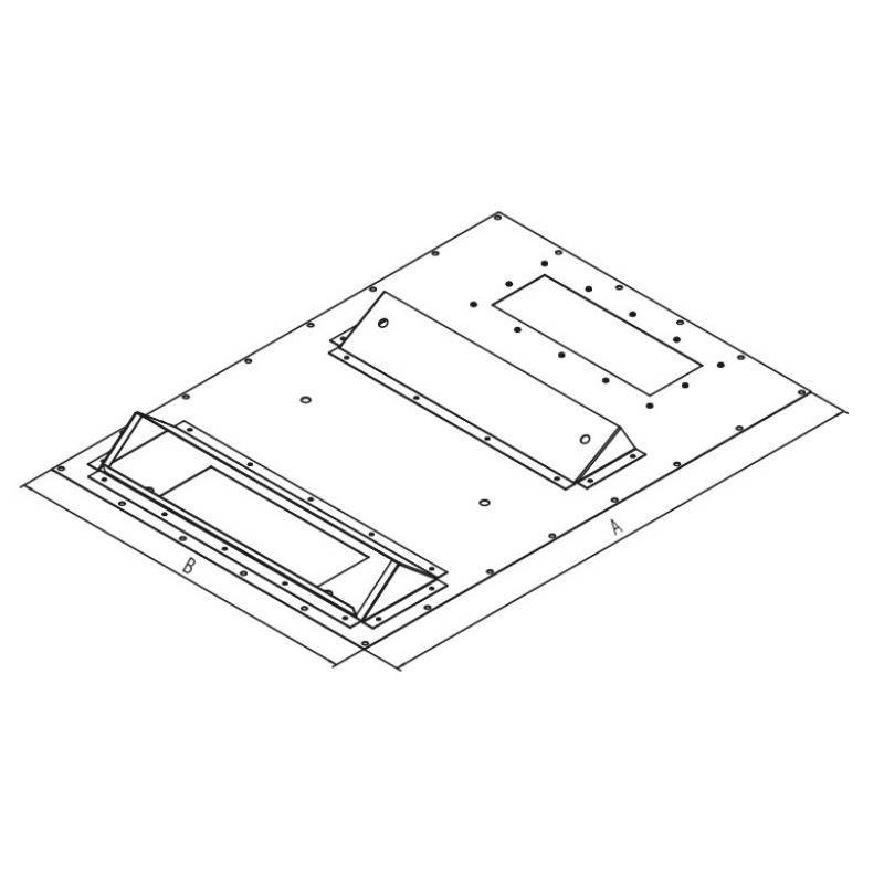 RAC-RV-X81-Y6 - Zusatzblende für Klimaeinheit Typ X1, X2, längs